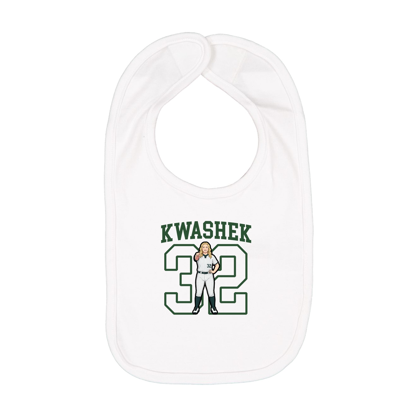 Infant Bib — Shirsey in White