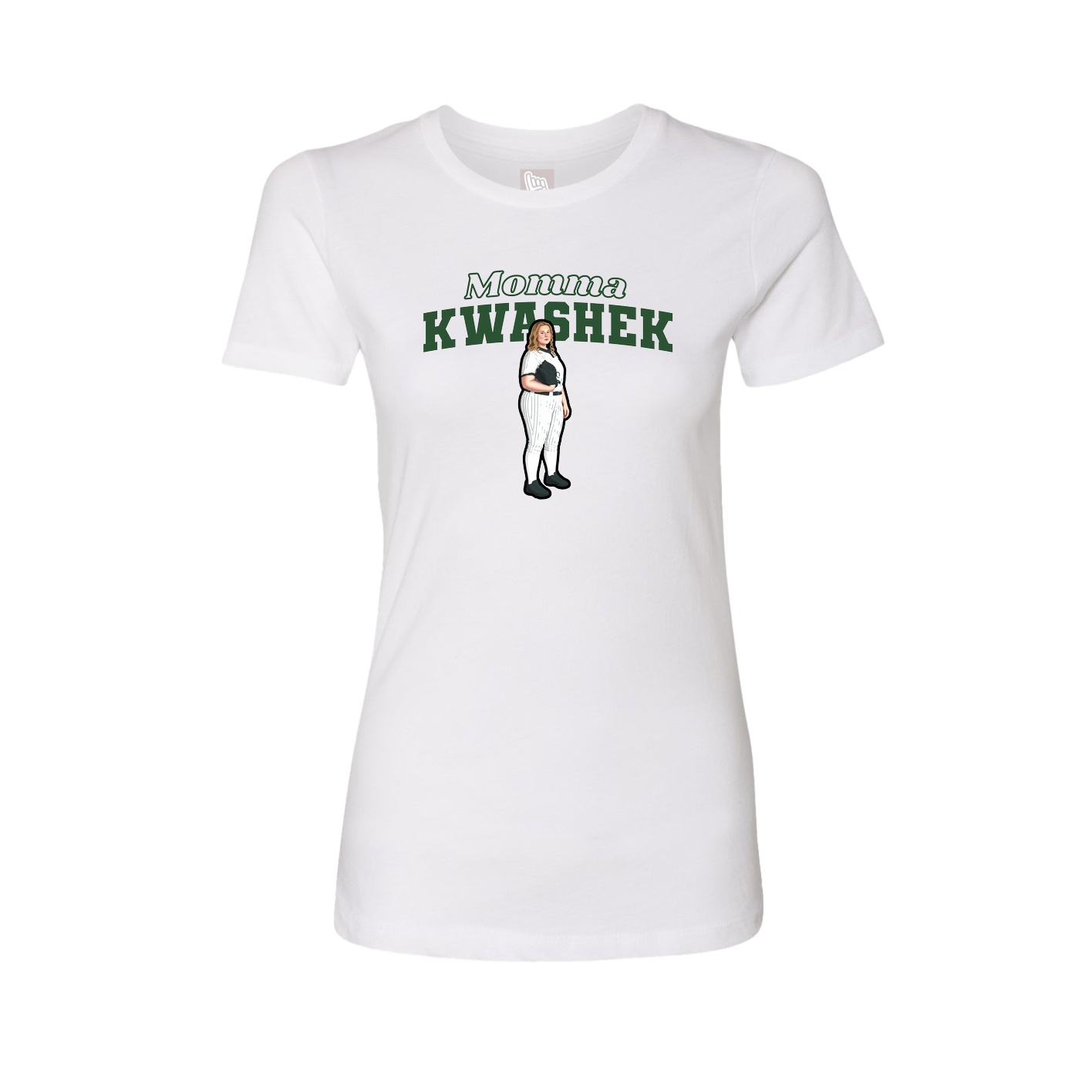 Womens Tee — Mothers Day Block in White