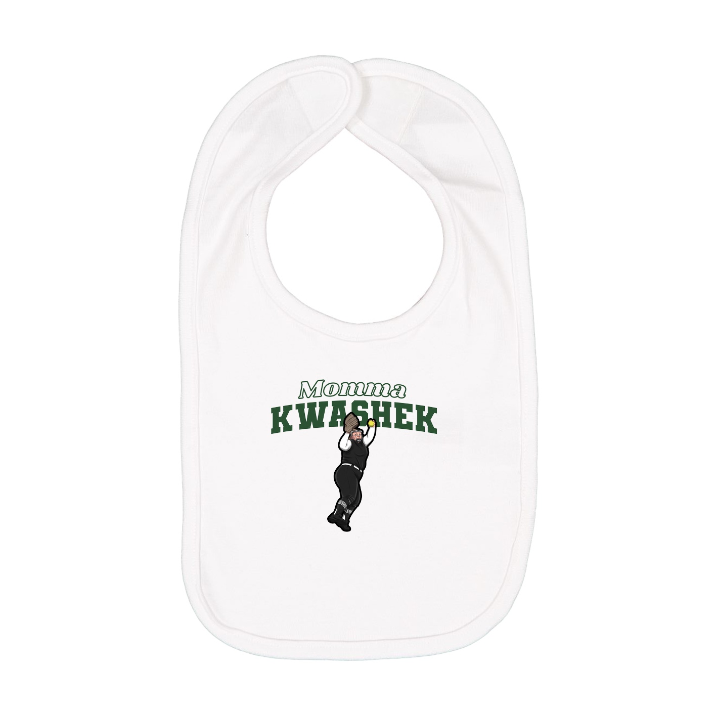 Infant Bib — Mothers Day Block in White