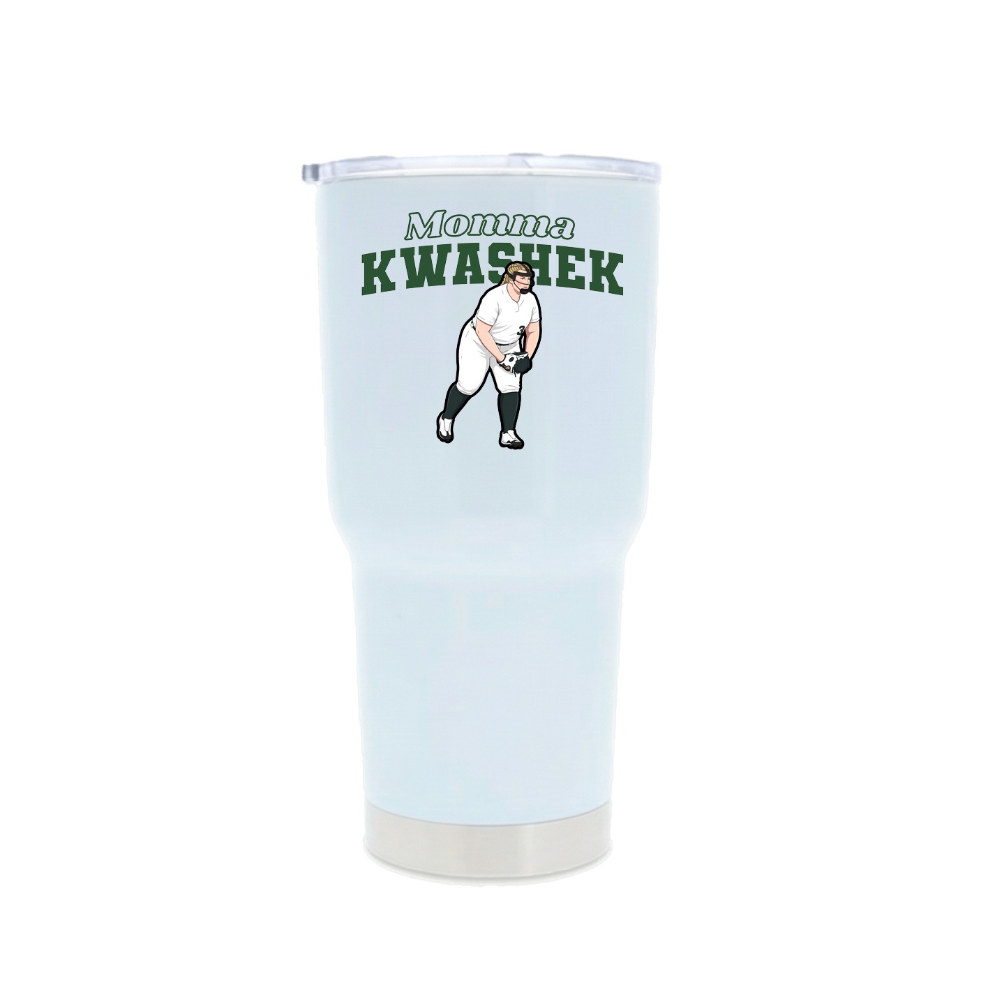 30oz Stainless Steel Tumbler — Mothers Day Block in White