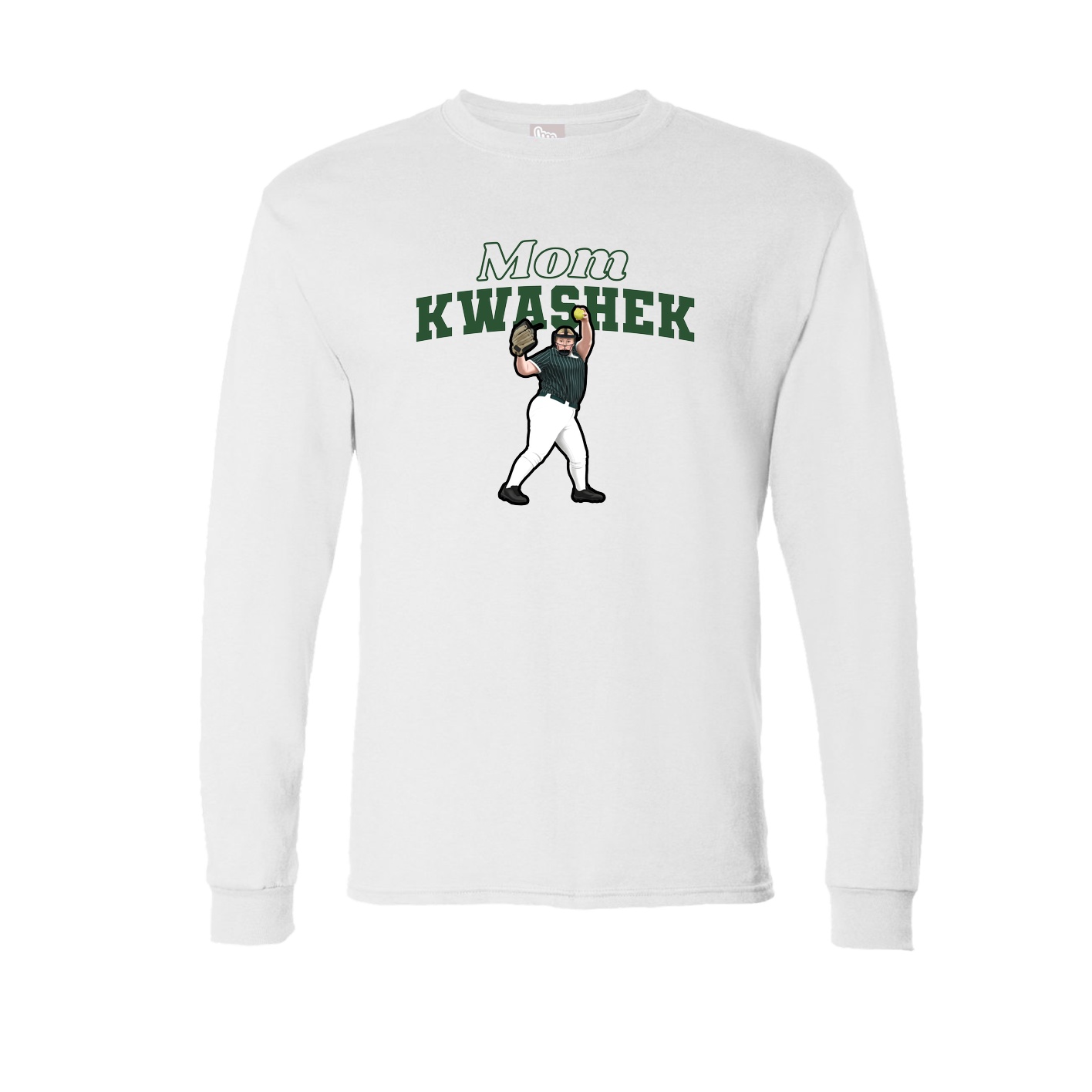 Long Sleeve Tee — Mothers Day Block in White
