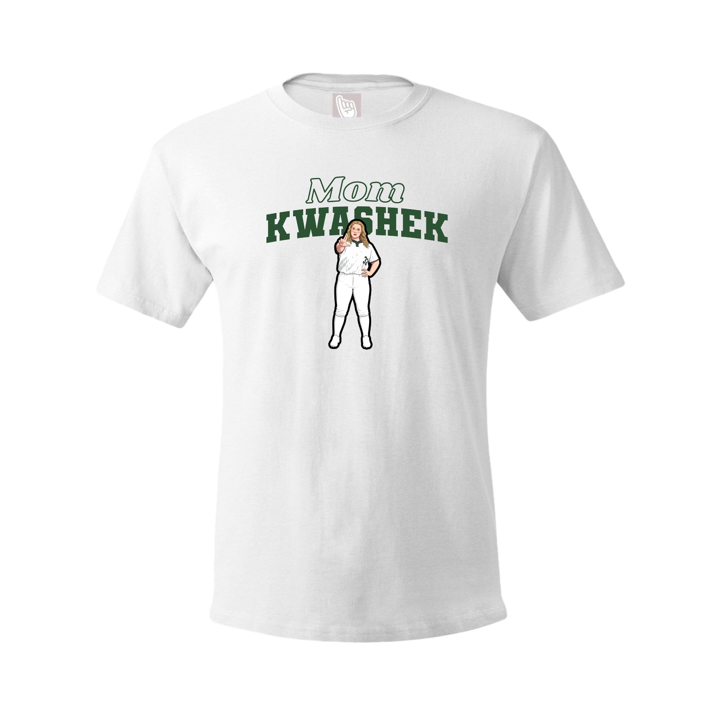 Youth Tee — Mothers Day Block in White