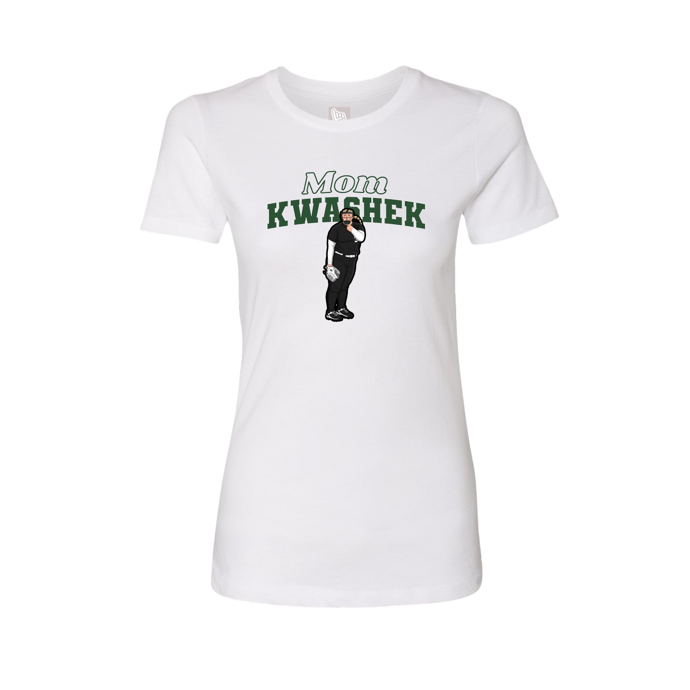 Womens Tee — Mothers Day Block in White