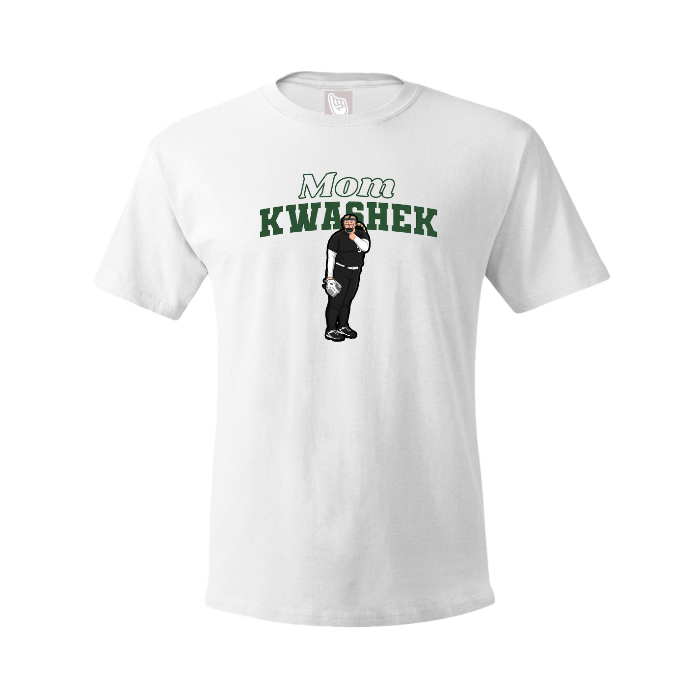 Youth Tee — Mothers Day Block in White