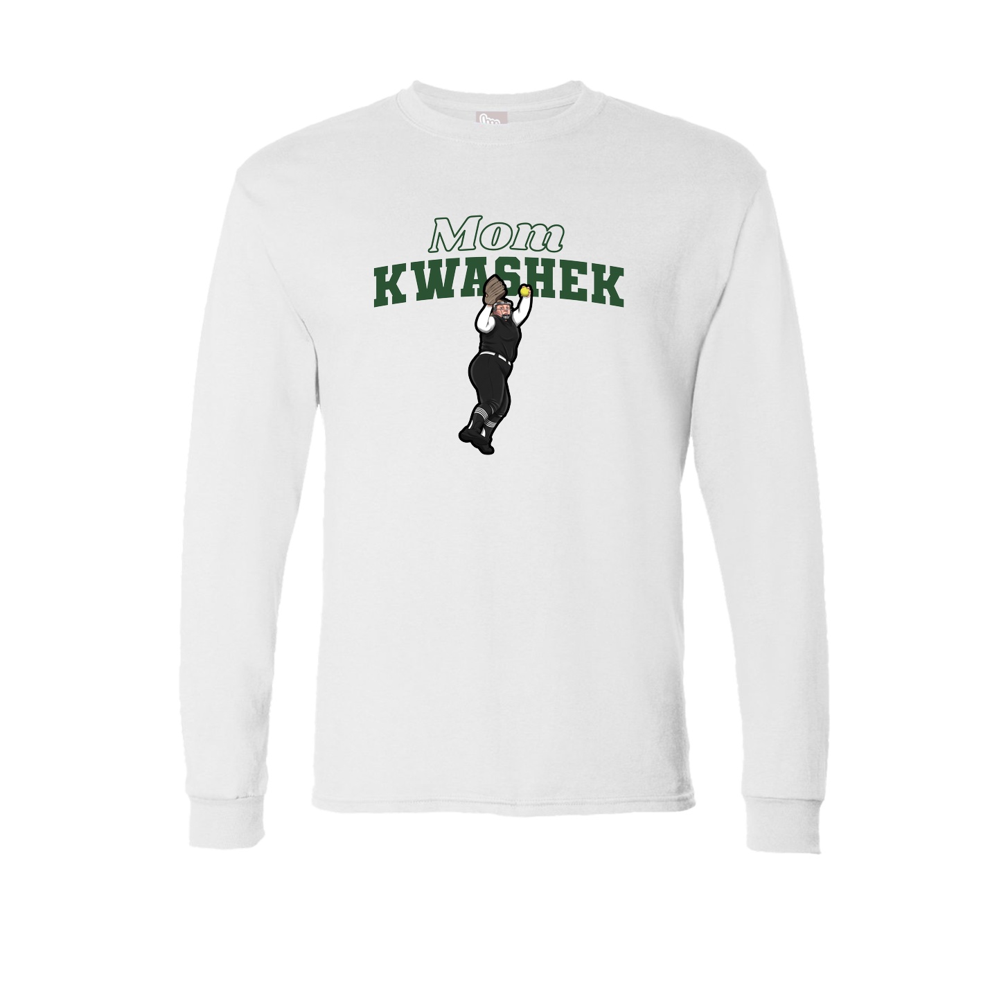 Long Sleeve Tee — Mothers Day Block in White