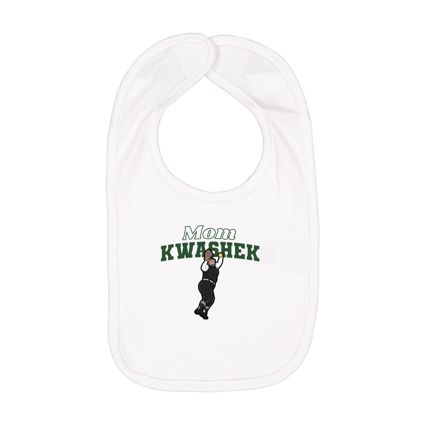 Infant Bib — Mothers Day Block in White