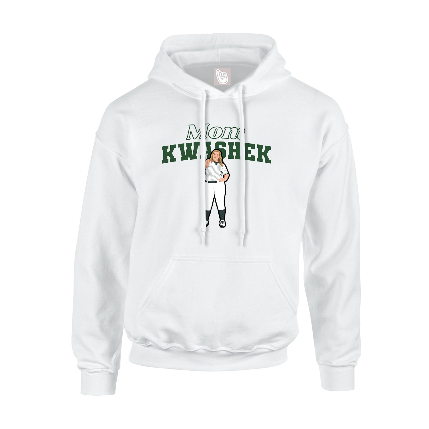 Hoodie — Mothers Day Block in White
