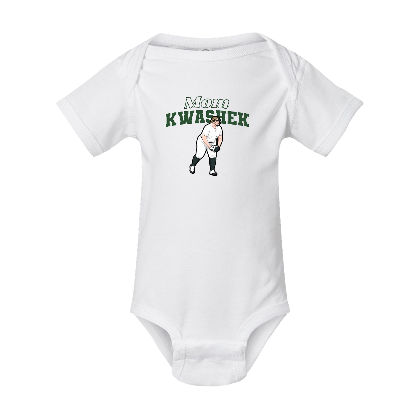 Baby Onesie — Mothers Day Block in White