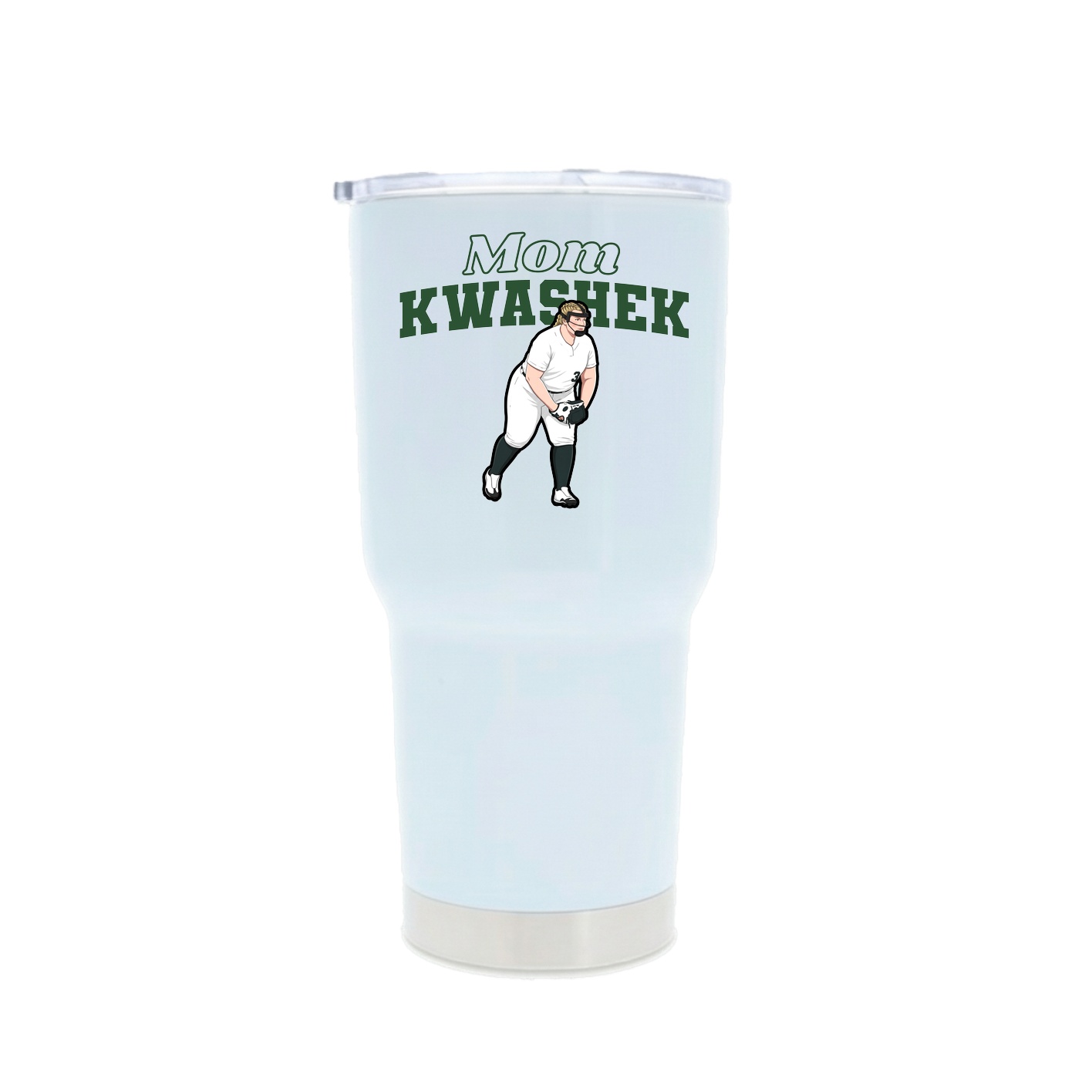 30oz Stainless Steel Tumbler — Mothers Day Block in White