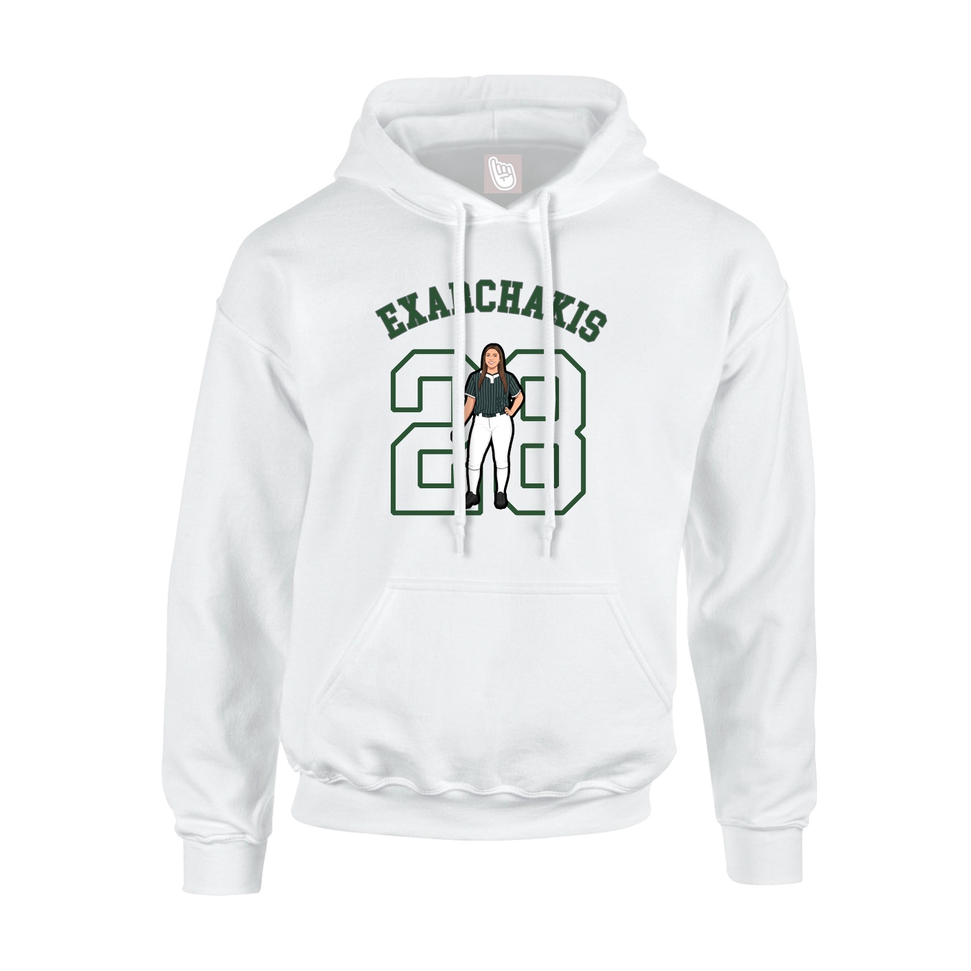Youth Hoodie — Shirsey Arch in White