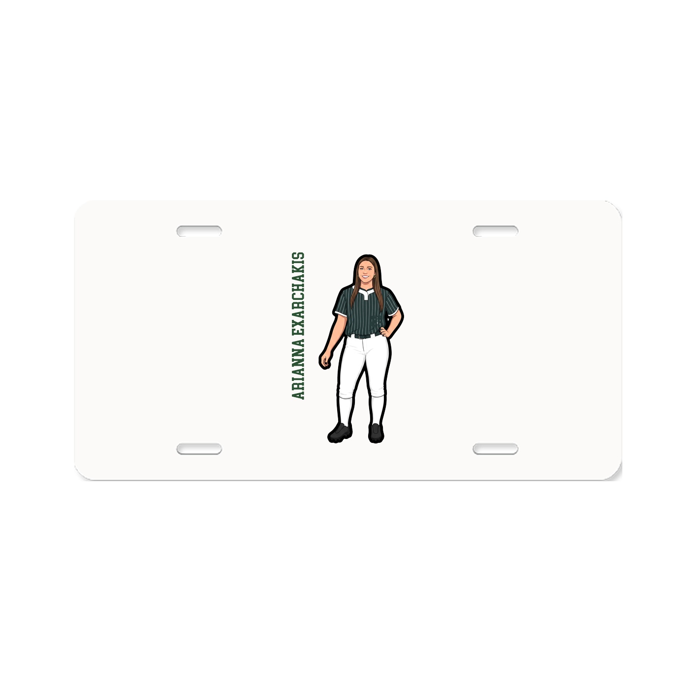 License Plate — Name Vertical in Classic