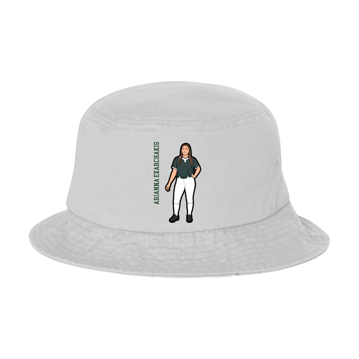 Bucket Cap — Name Vertical in White