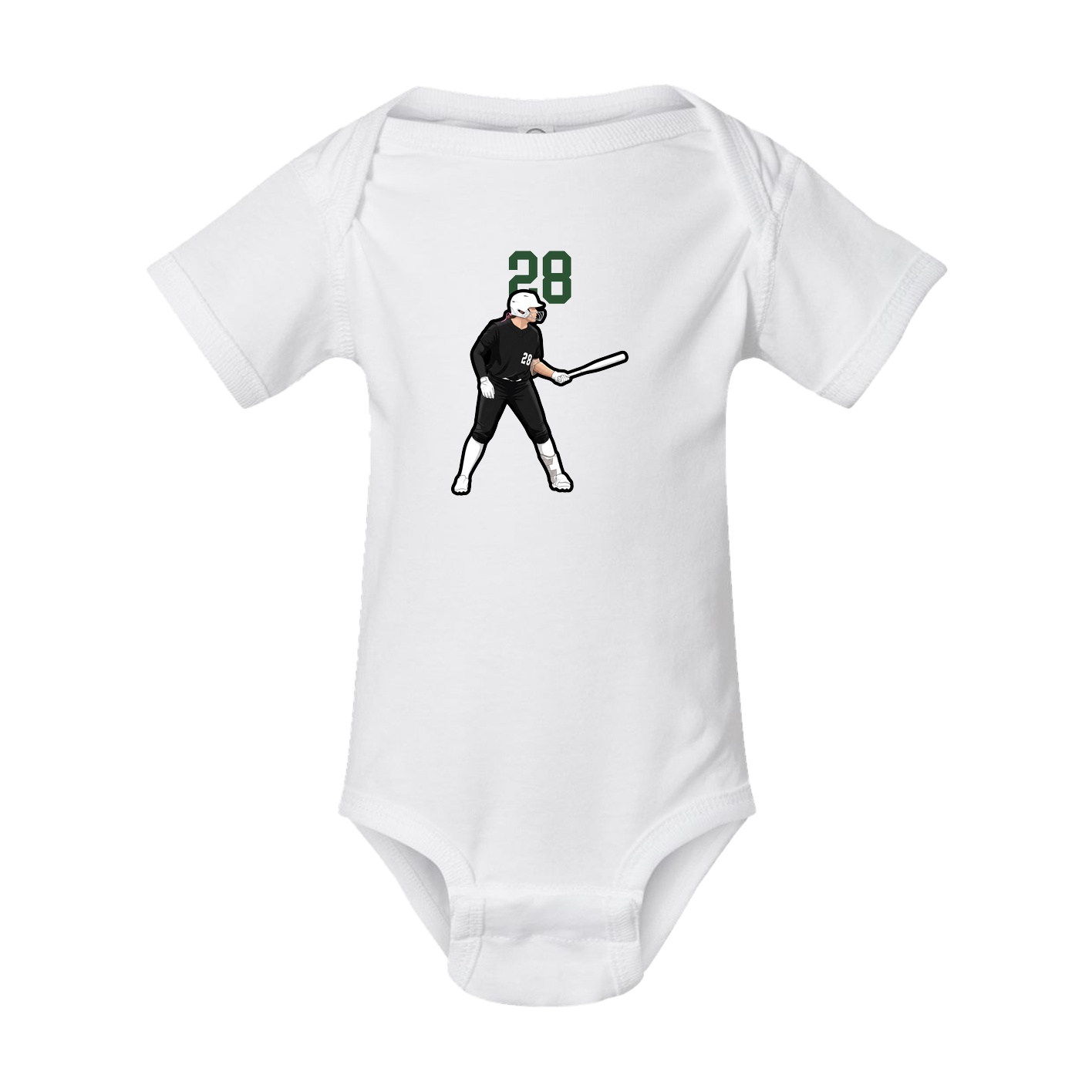 Baby Onesie — Number Top in White