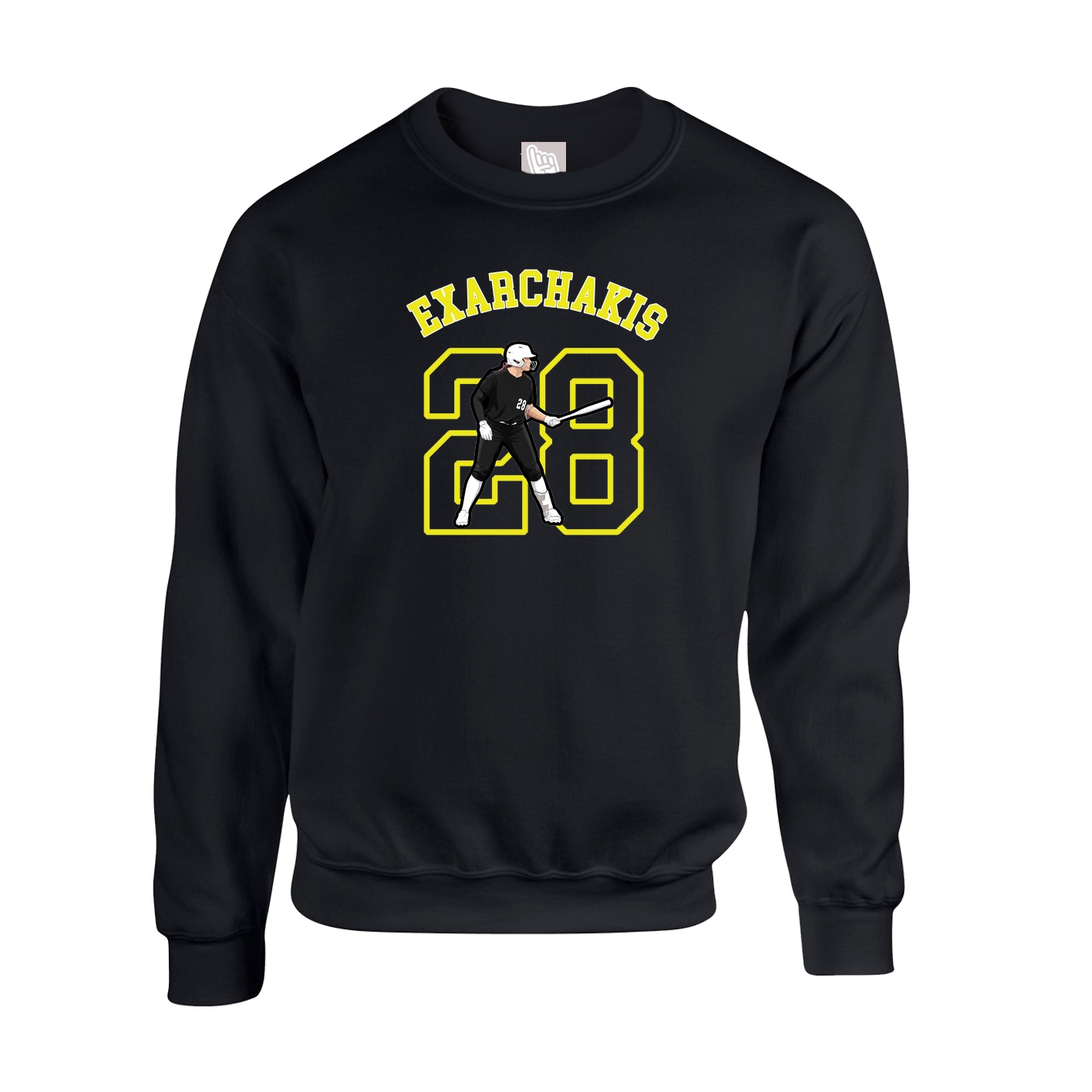 Fleece Crew — Shirsey Arch in Black