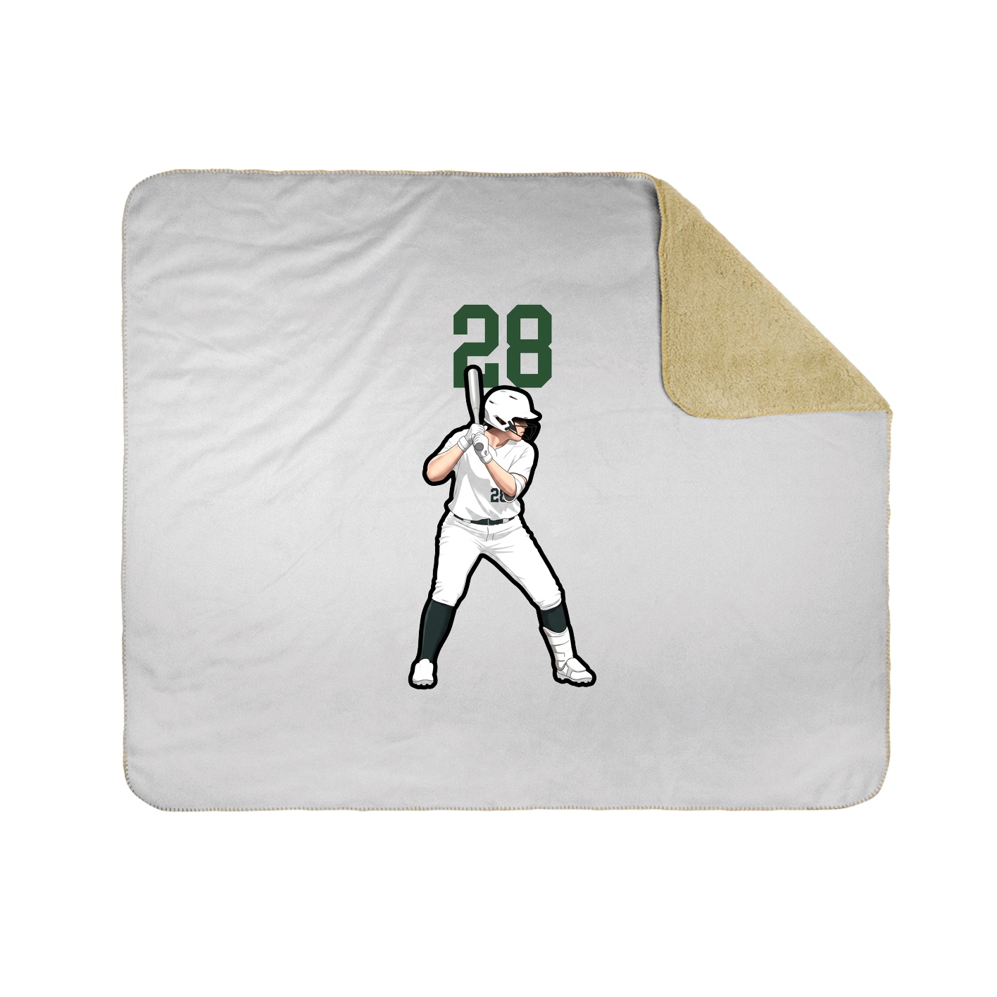 Throw Blanket — Number Top in White