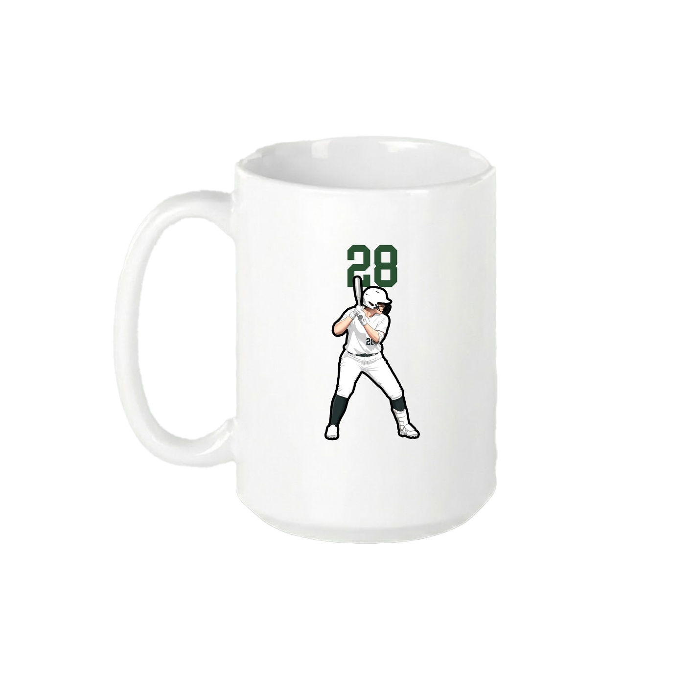 15oz Coffee Mug — Number Top in White