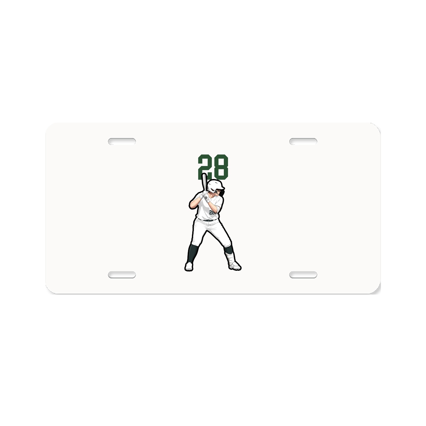 License Plate — Number Top in Classic