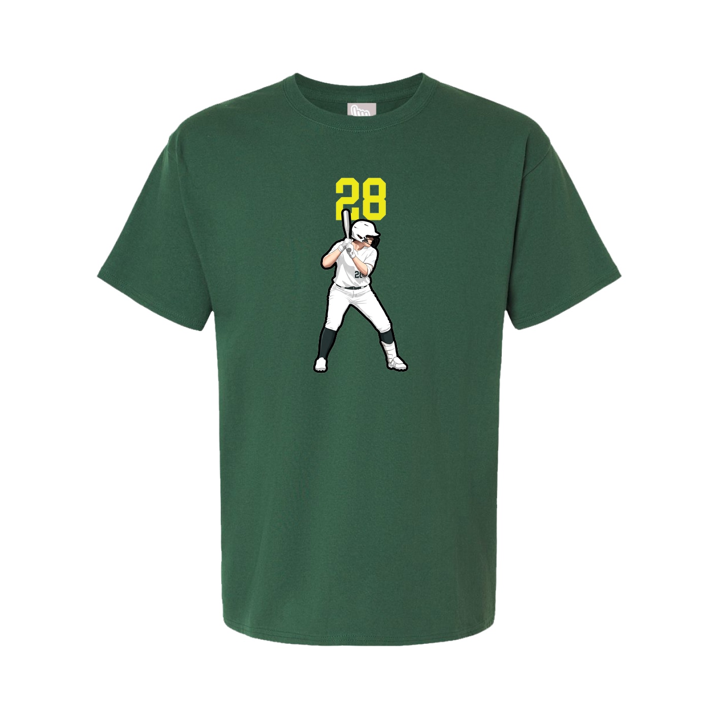 Youth Tee — Number Top in Green