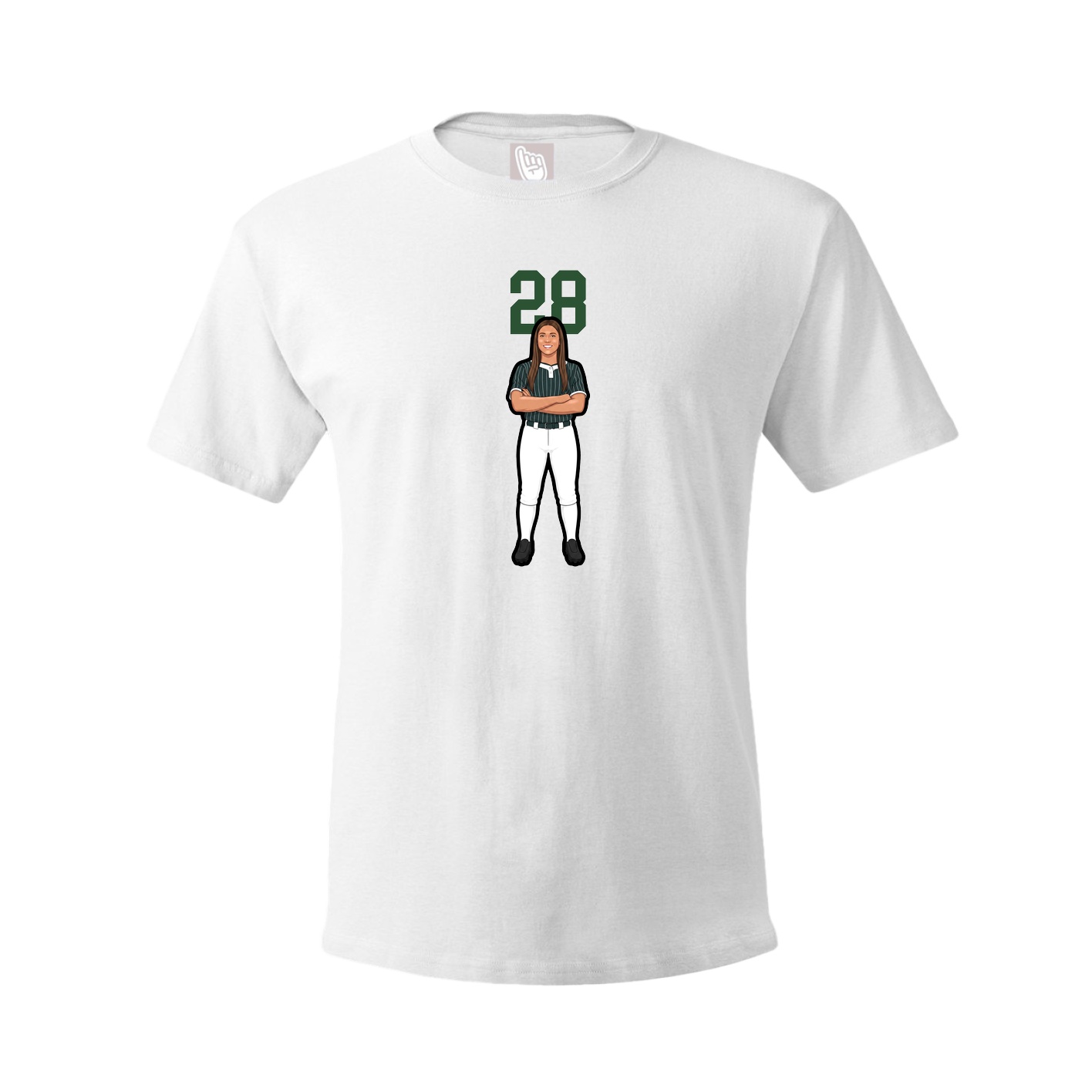 Tee — Number Top in White