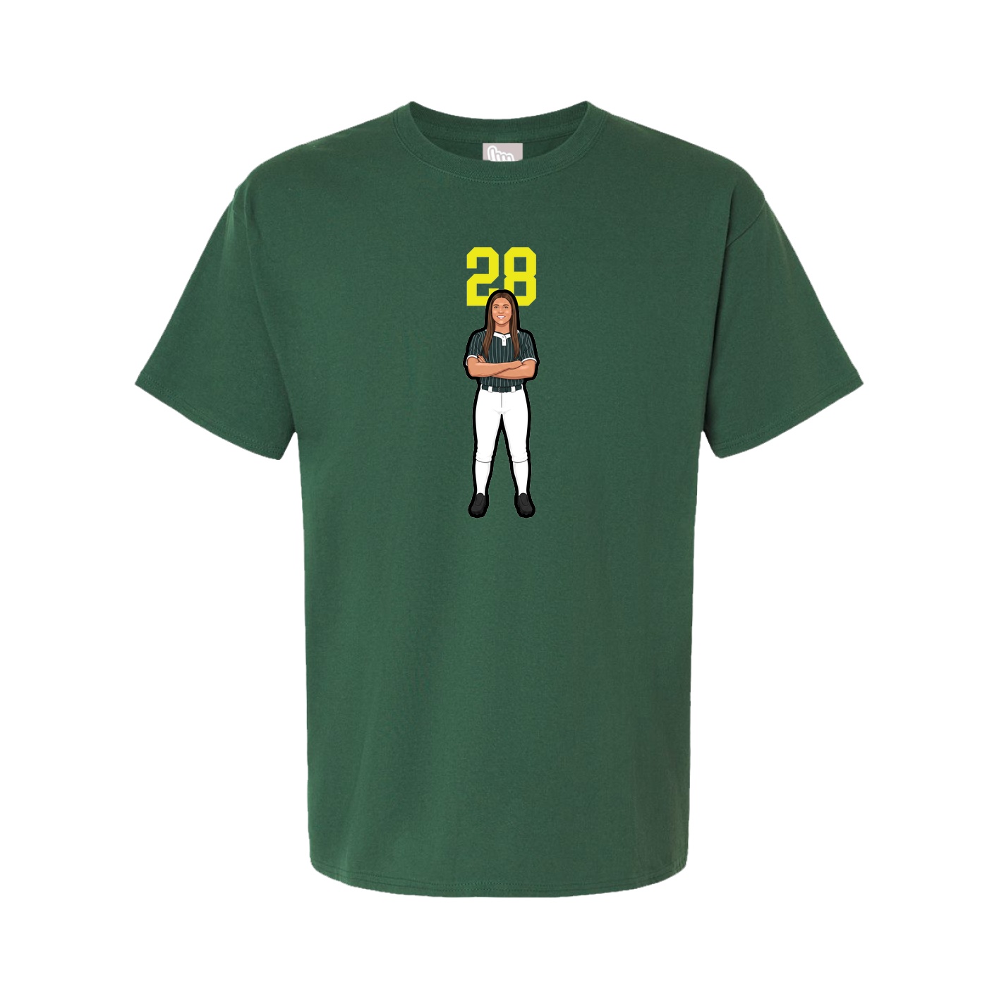 Youth Tee — Number Top in Green