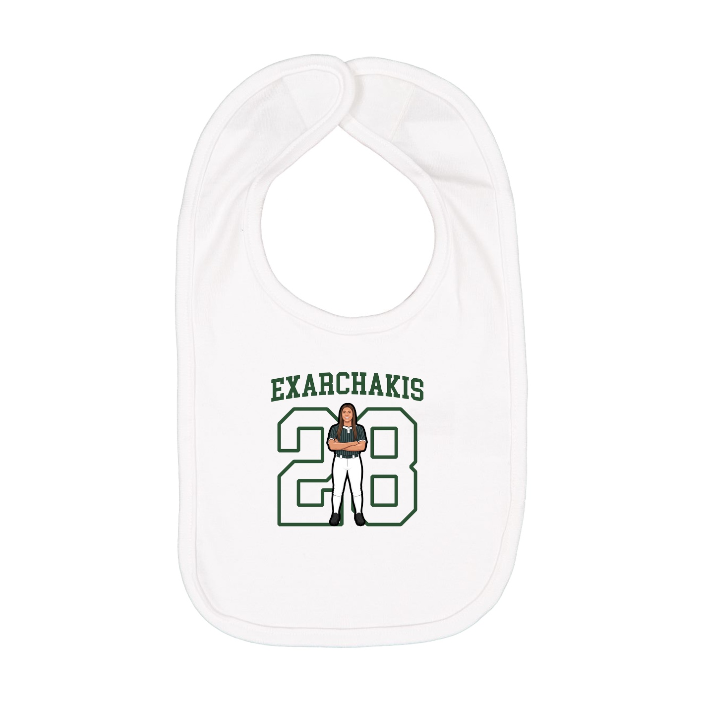 Infant Bib — Shirsey in White