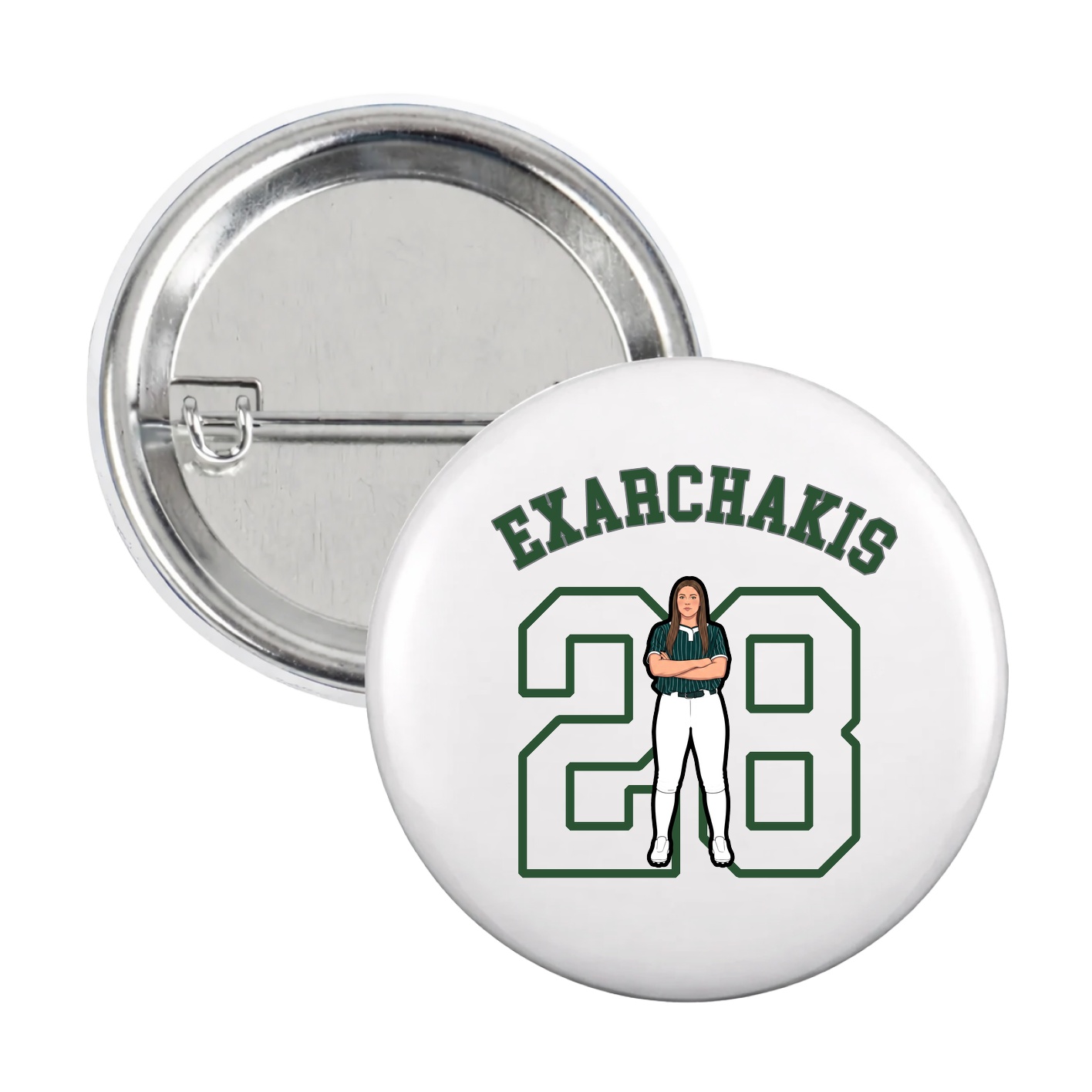 Game Day Button — Shirsey Arch in White