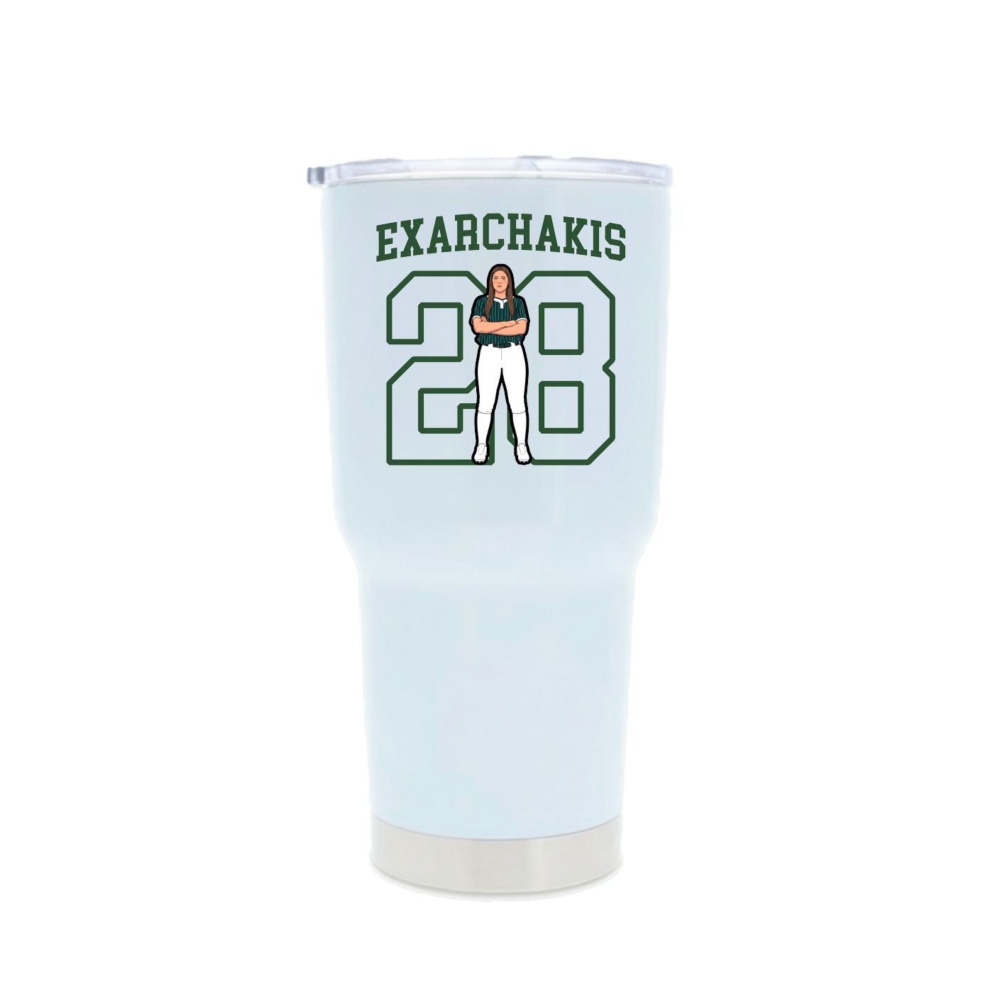 30oz Stainless Steel Tumbler — Shirsey in White