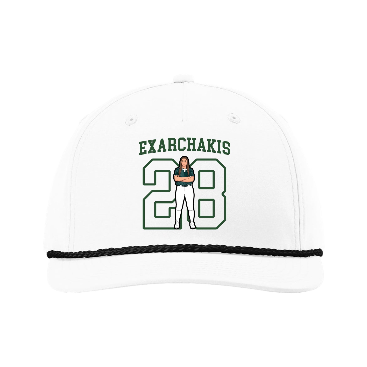 Five-Panel Classic Rope Cap — Shirsey in White