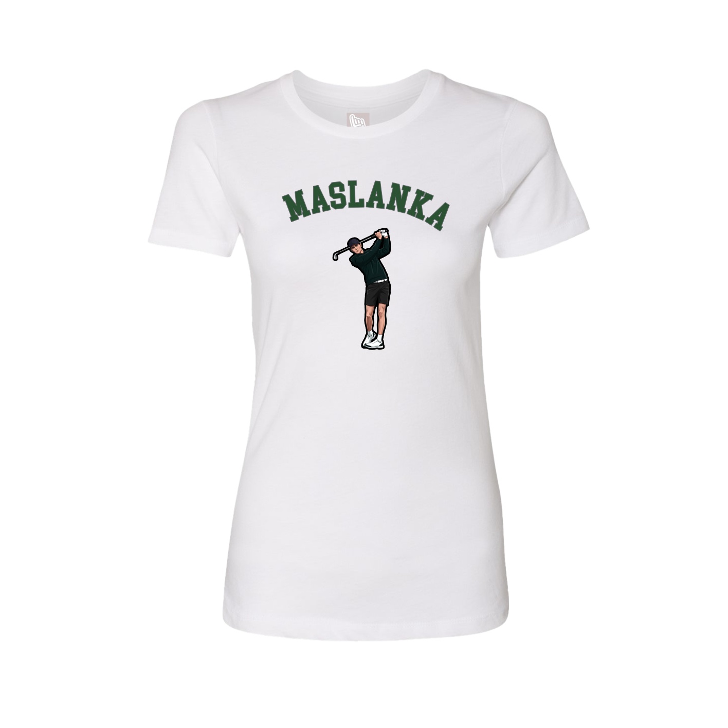 Fitted Women's Tee — Shirsey Arch in White