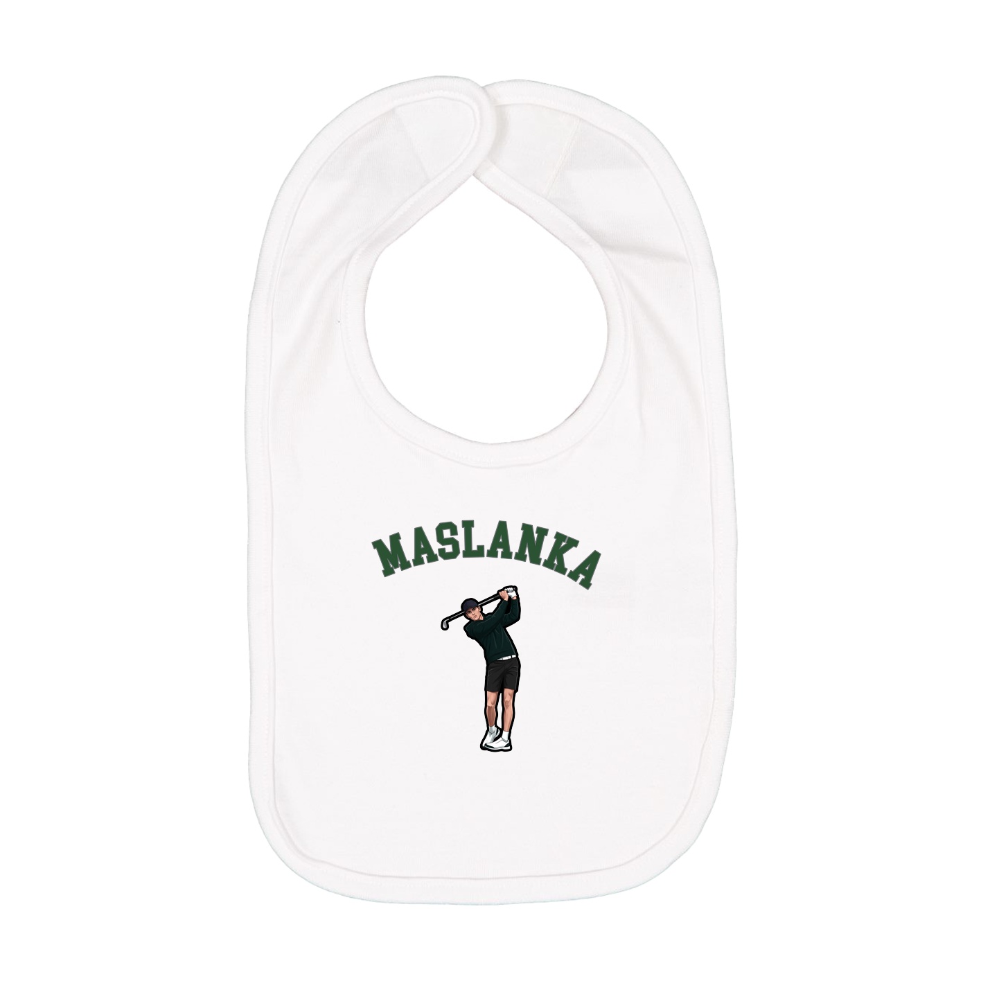 Infant Bib — Shirsey Arch in White