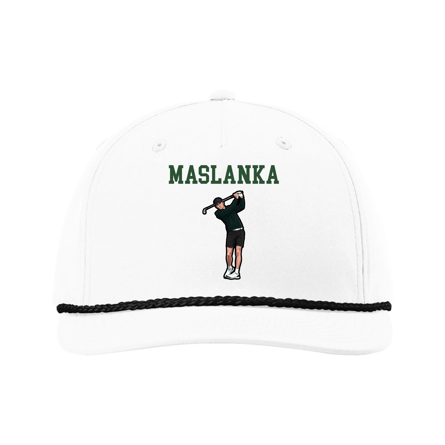 Five-Panel Classic Rope Cap — Shirsey in White