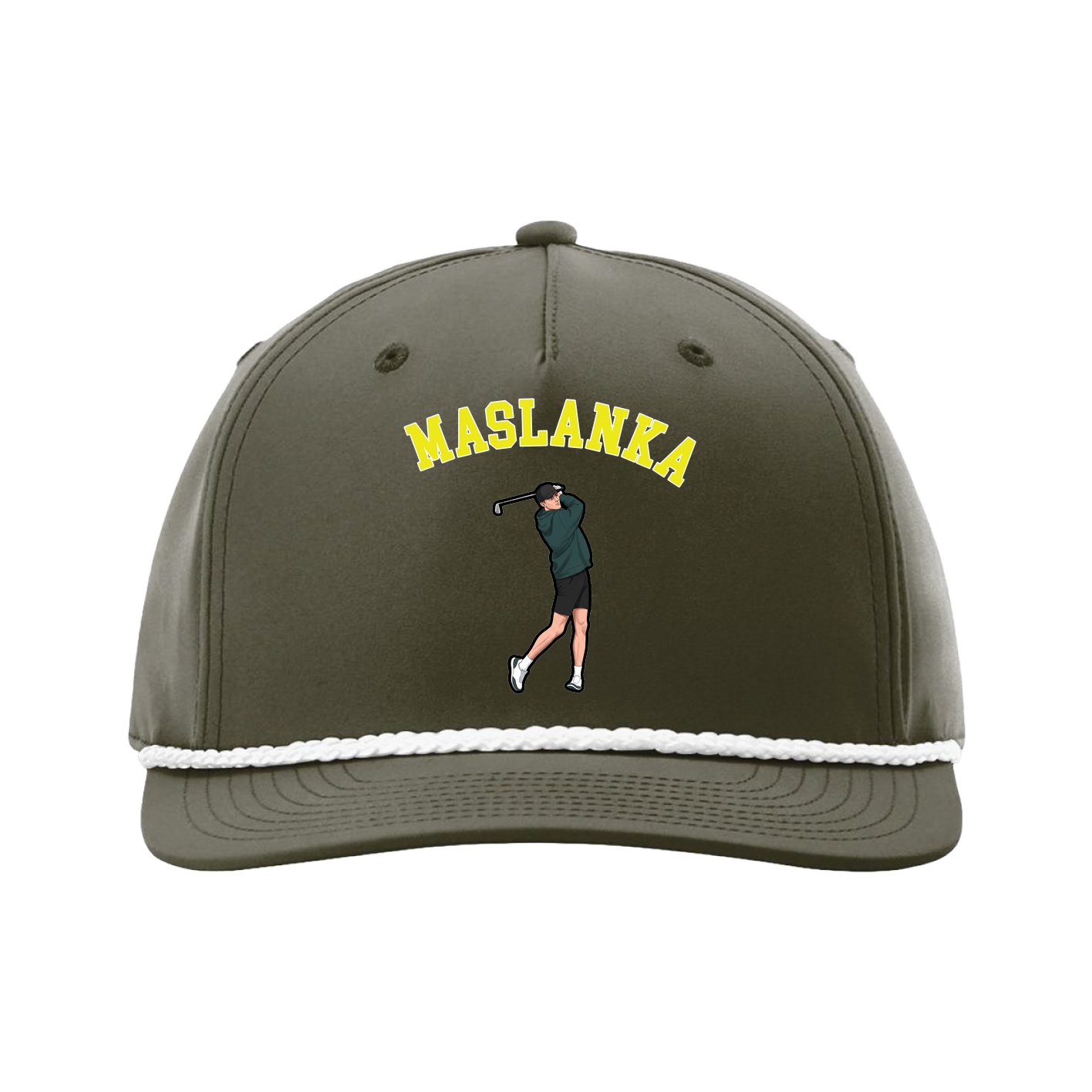 Five-Panel Classic Rope Cap — Shirsey Arch in Green