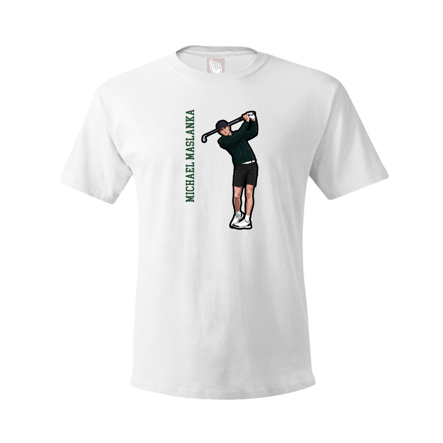 Tee — Name Vertical in White