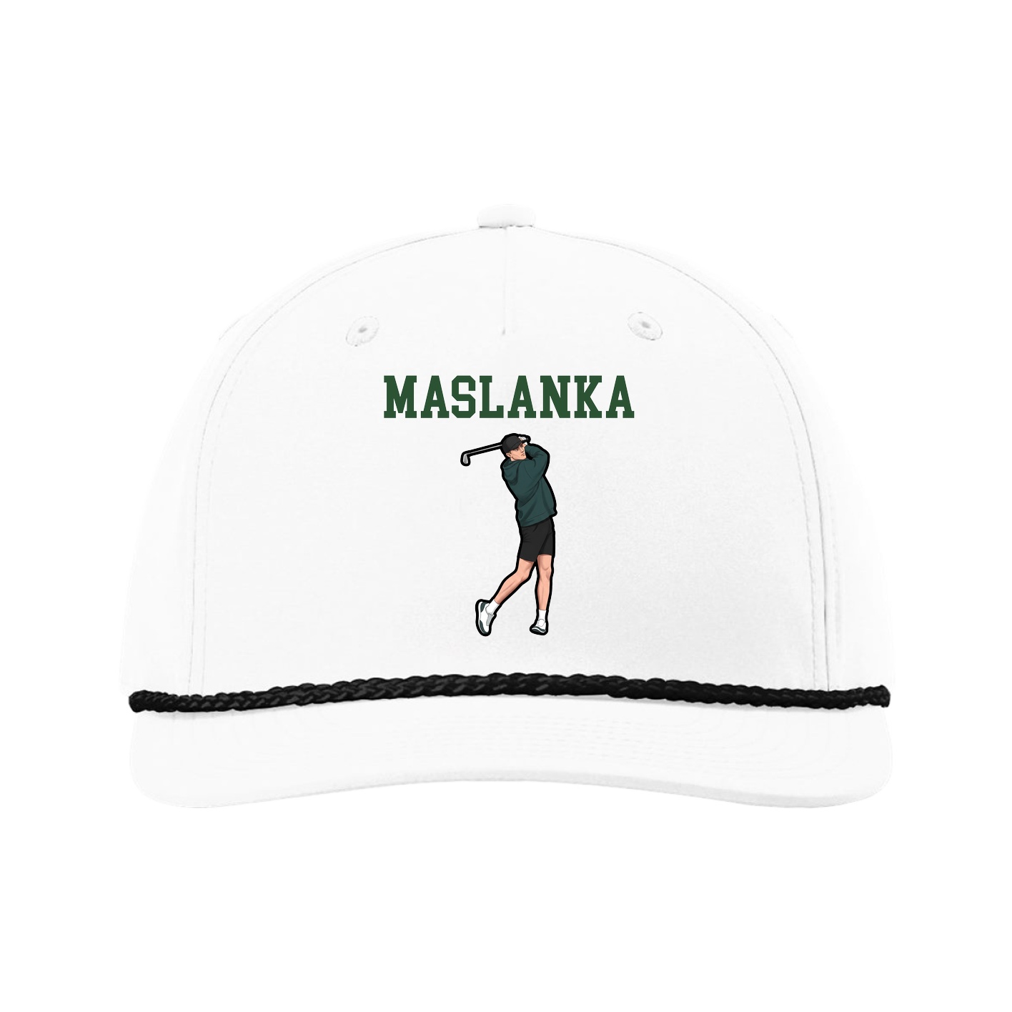 Five-Panel Classic Rope Cap — Shirsey in White
