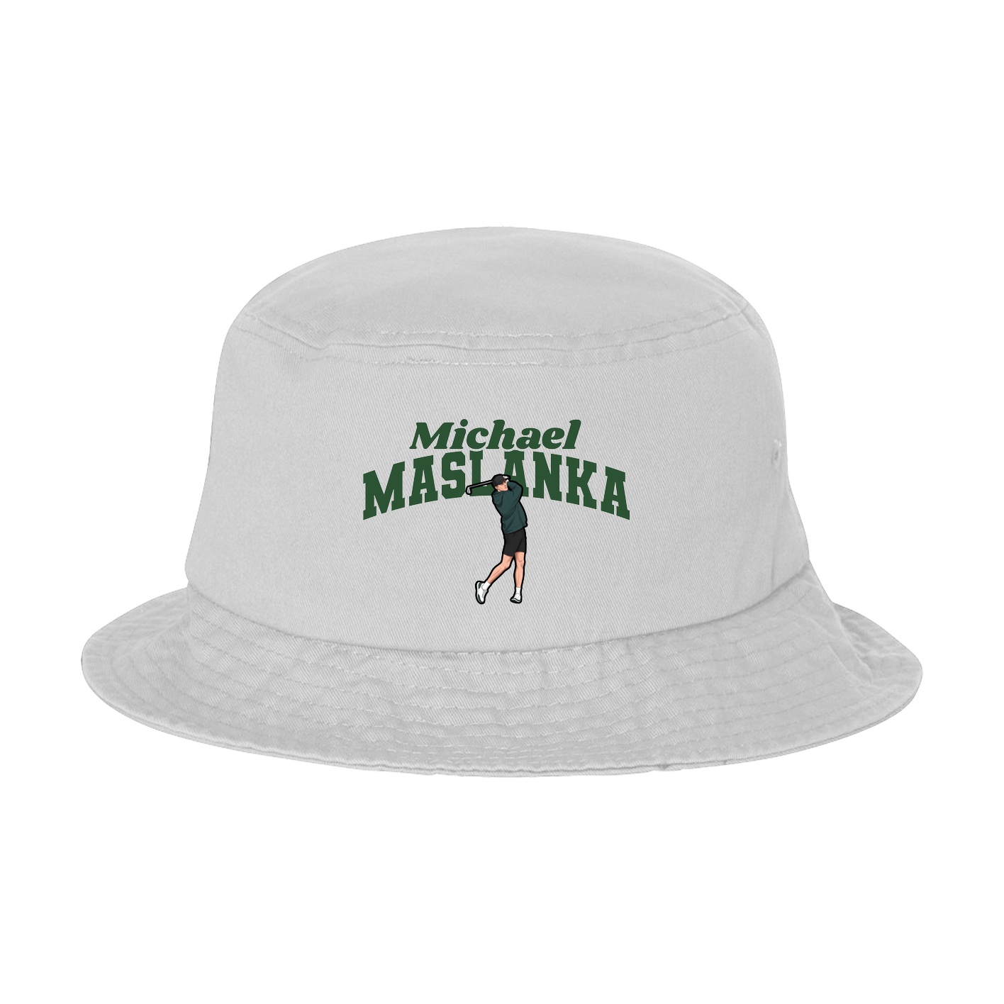 Bucket Cap — Signature Arch in White