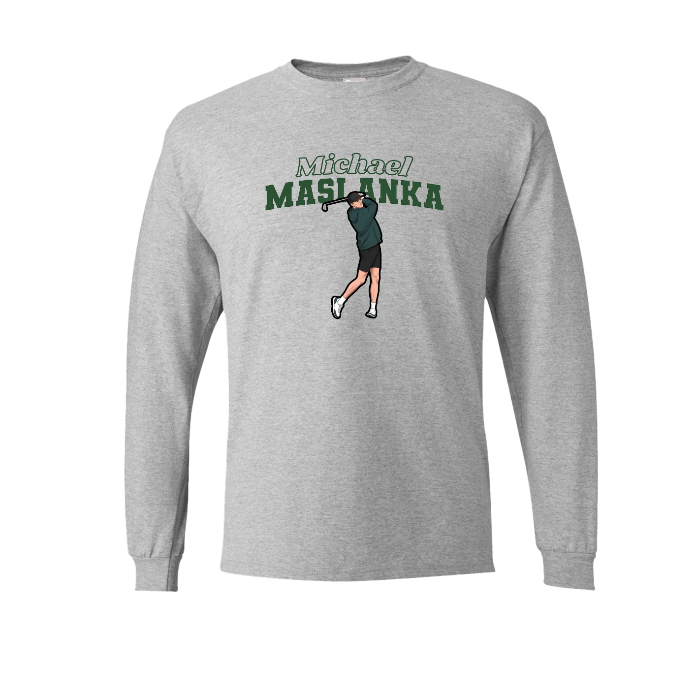 Long Sleeve Tee — Name Arch in Grey