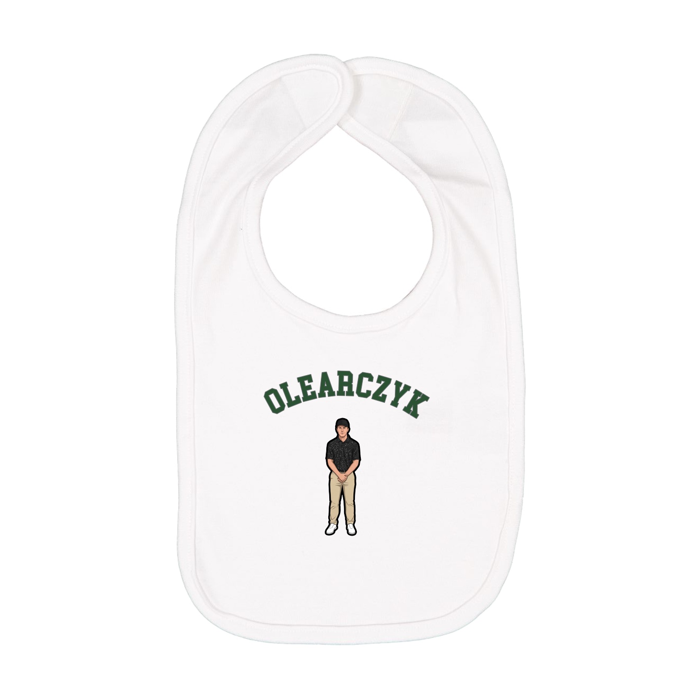 Infant Bib — Shirsey Arch in White