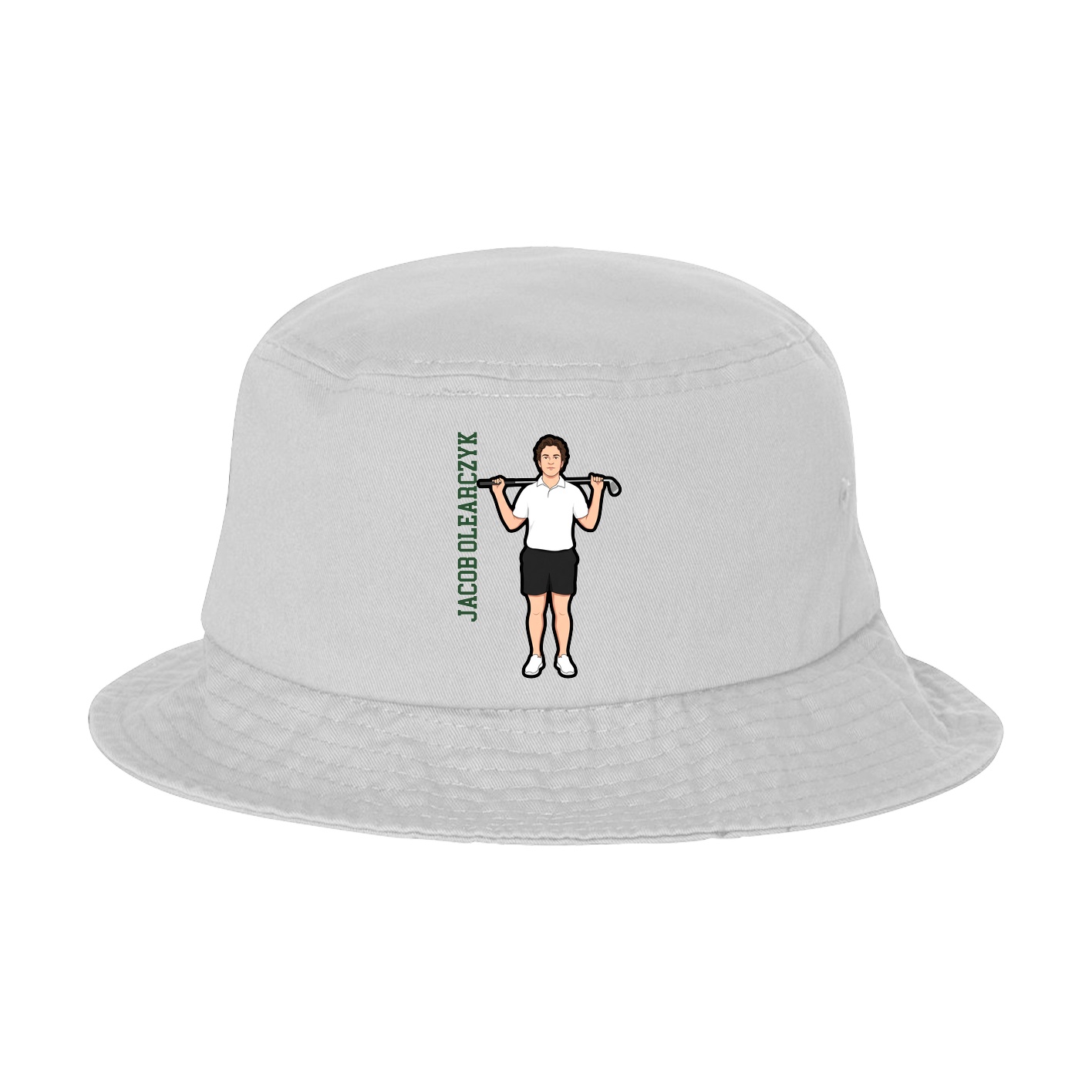 Bucket Cap — Name Vertical in White