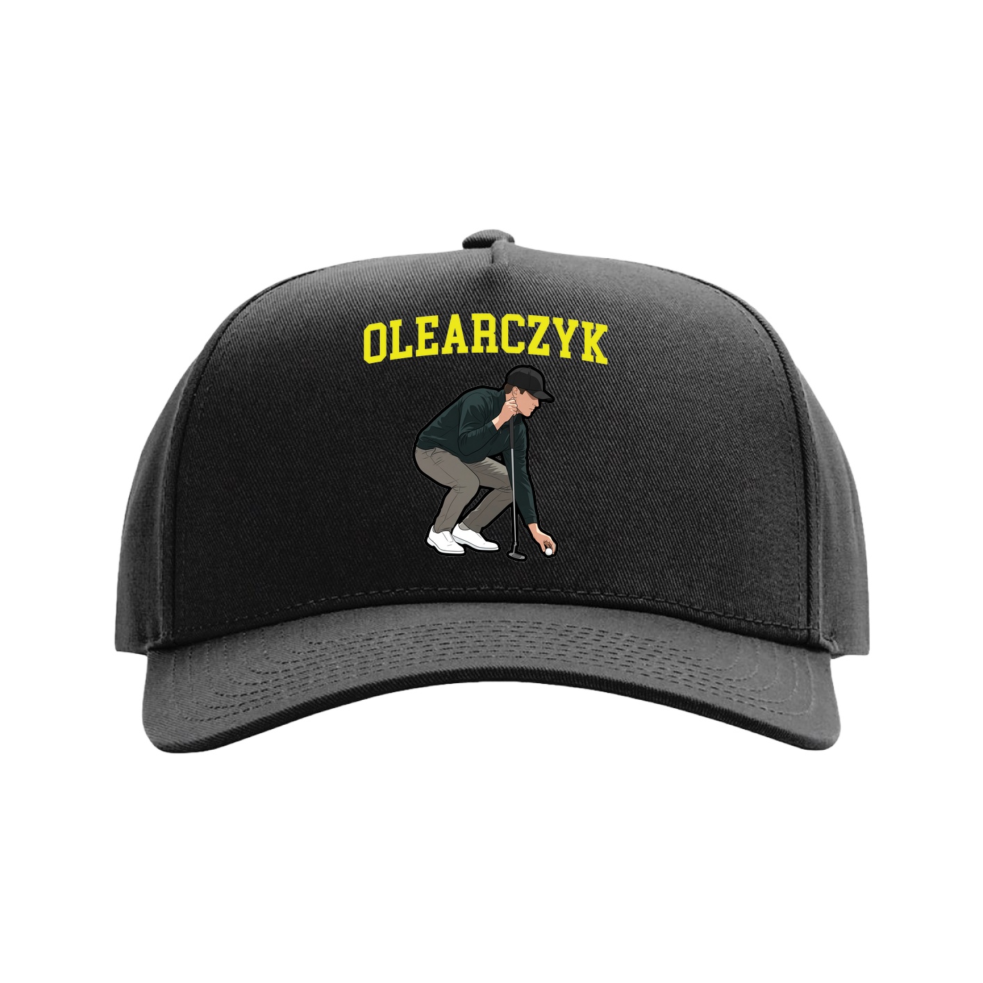Full Fabric Five-Panel Champ Cap — Shirsey in Black