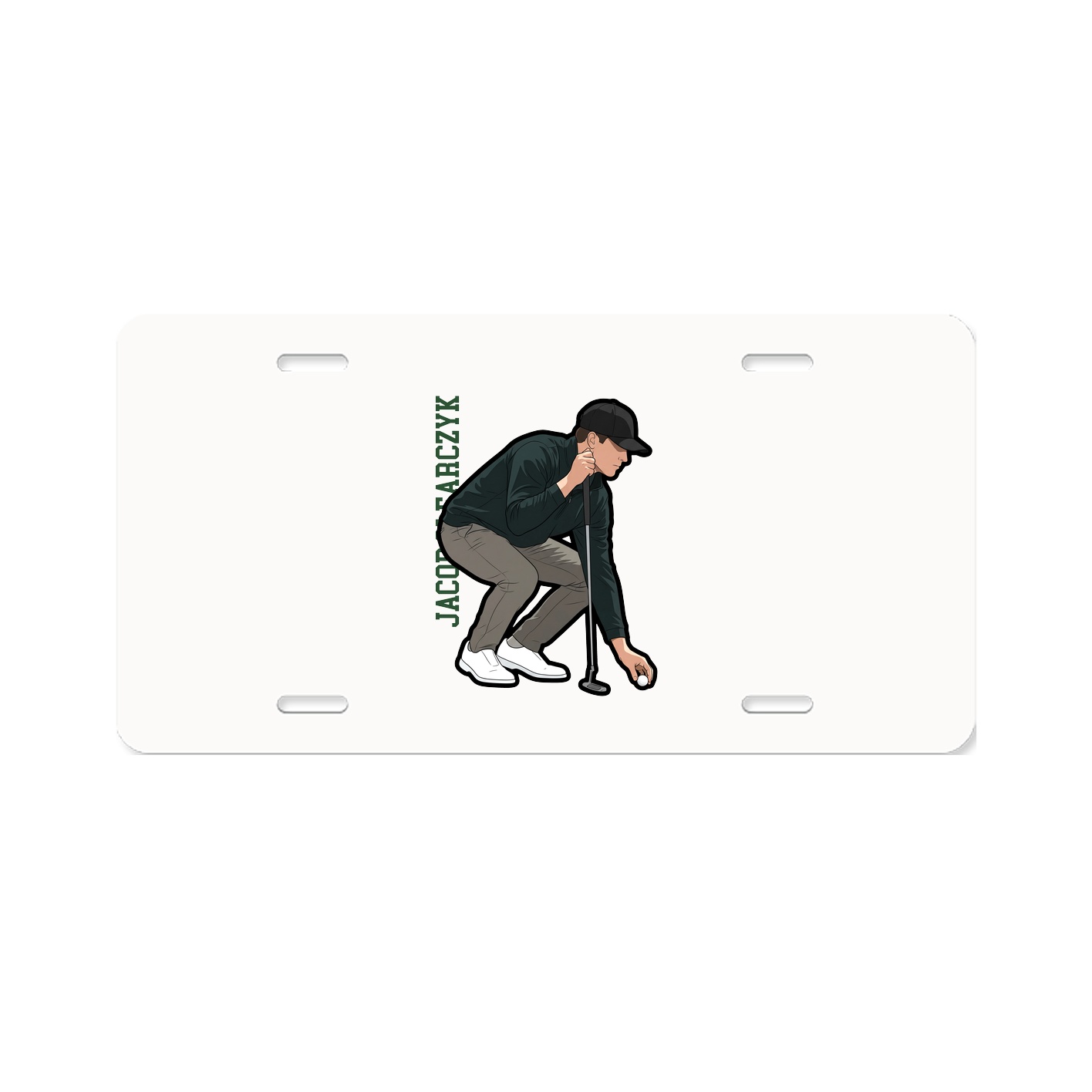 License Plate — Name Vertical in Classic