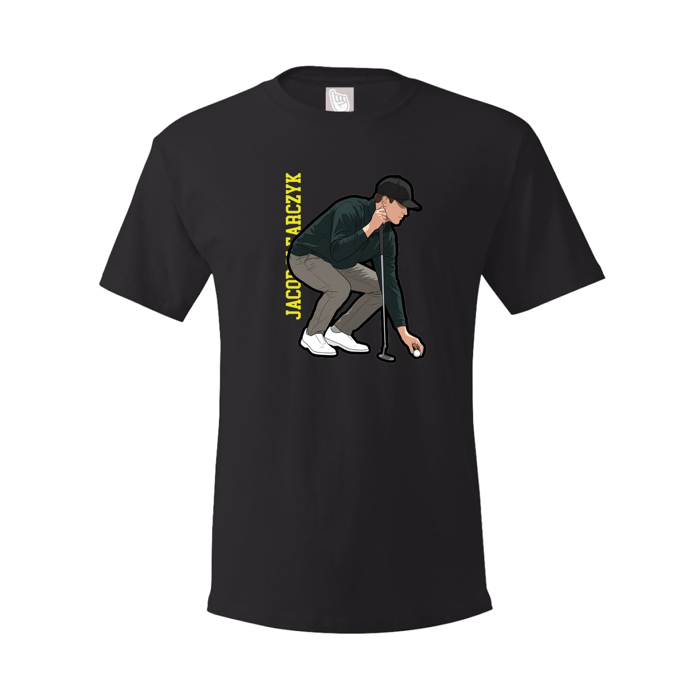 Youth Tee — Name Vertical in Black