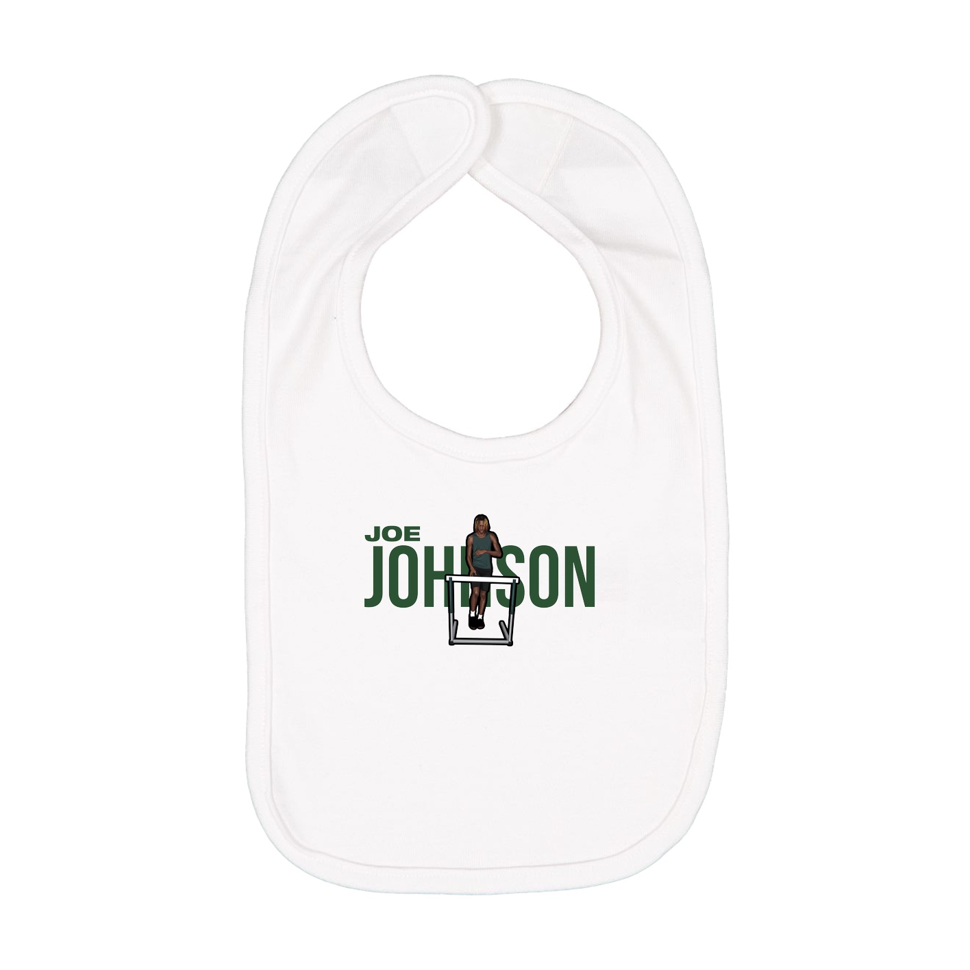 Infant Bib — Player Name in White