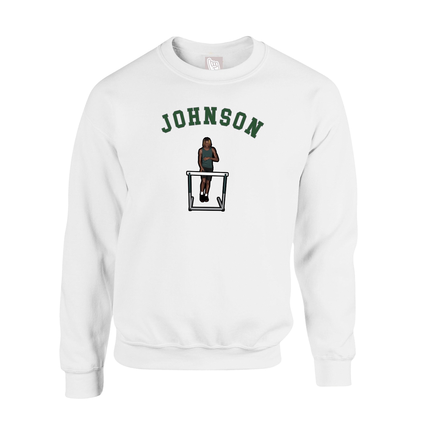 Fleece Crew — Shirsey Arch in White