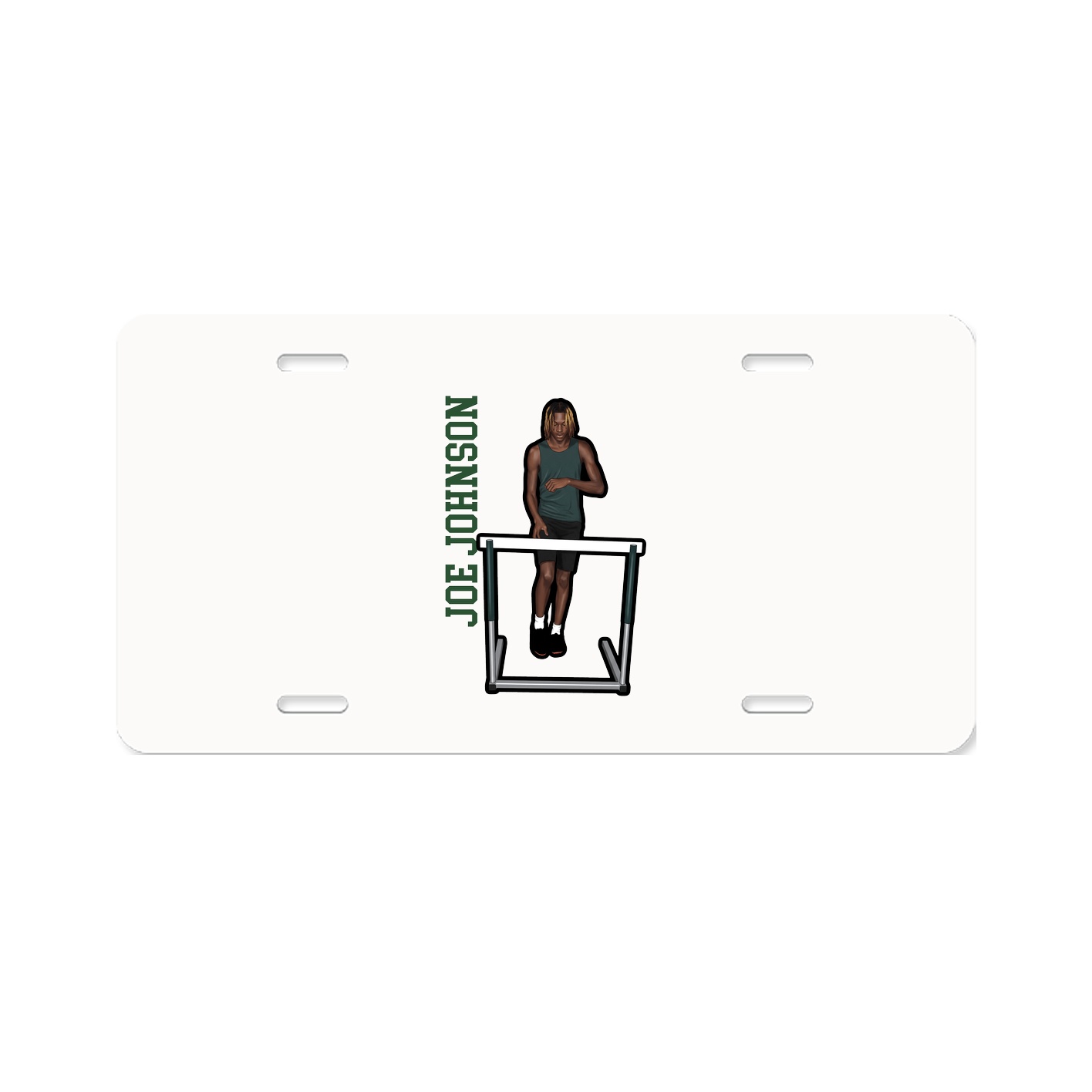License Plate — Name Vertical in Classic