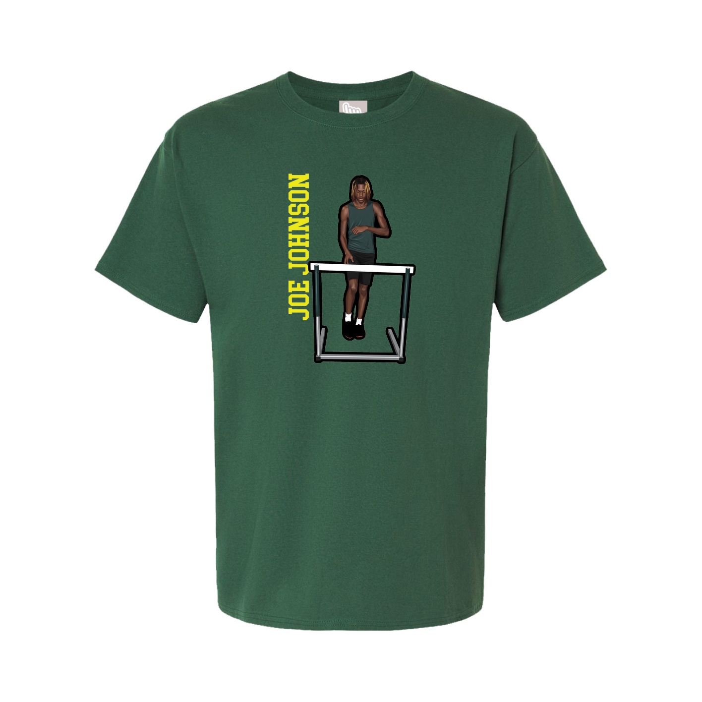 Tee — Name Vertical in Green
