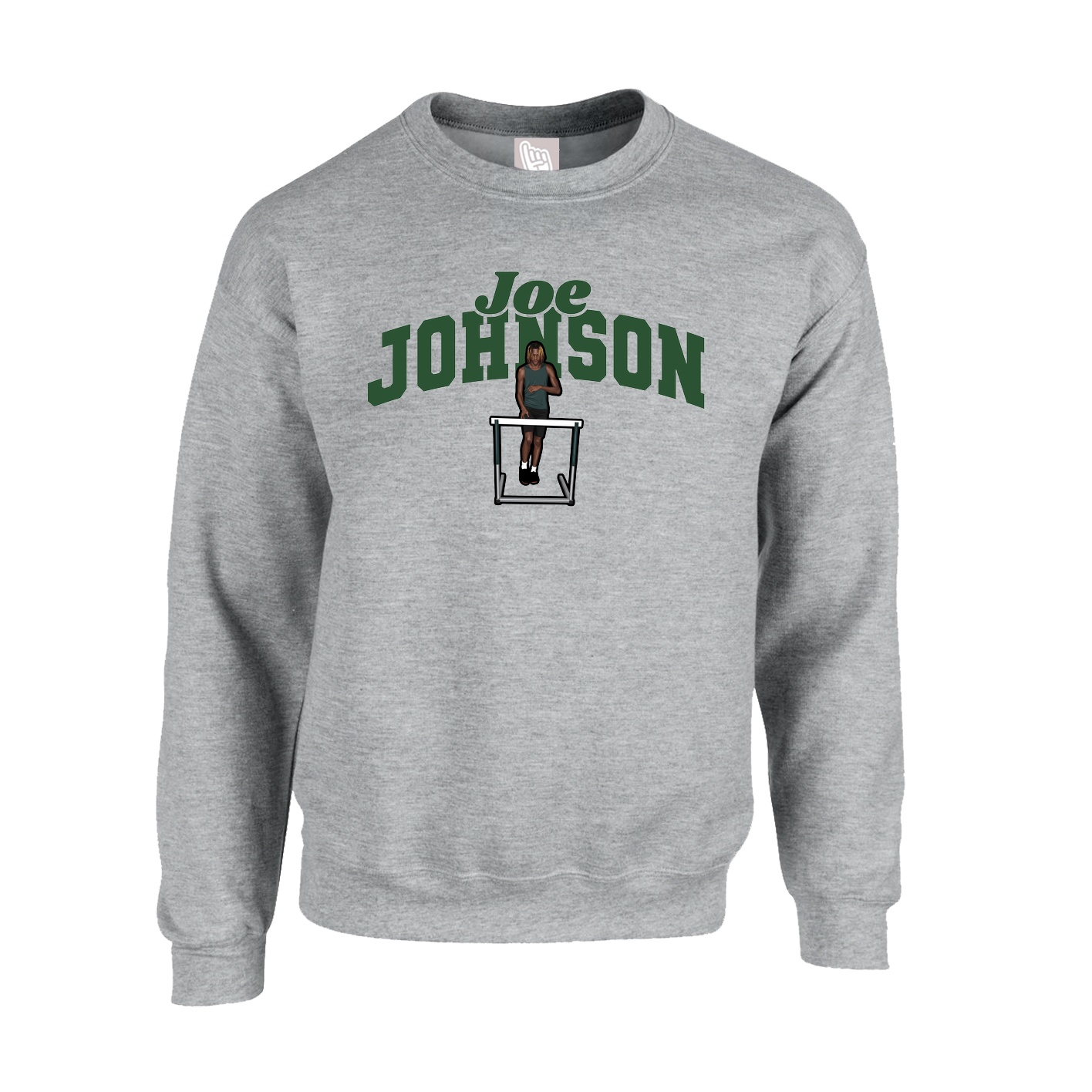 Fleece Crew — Signature Arch in Grey