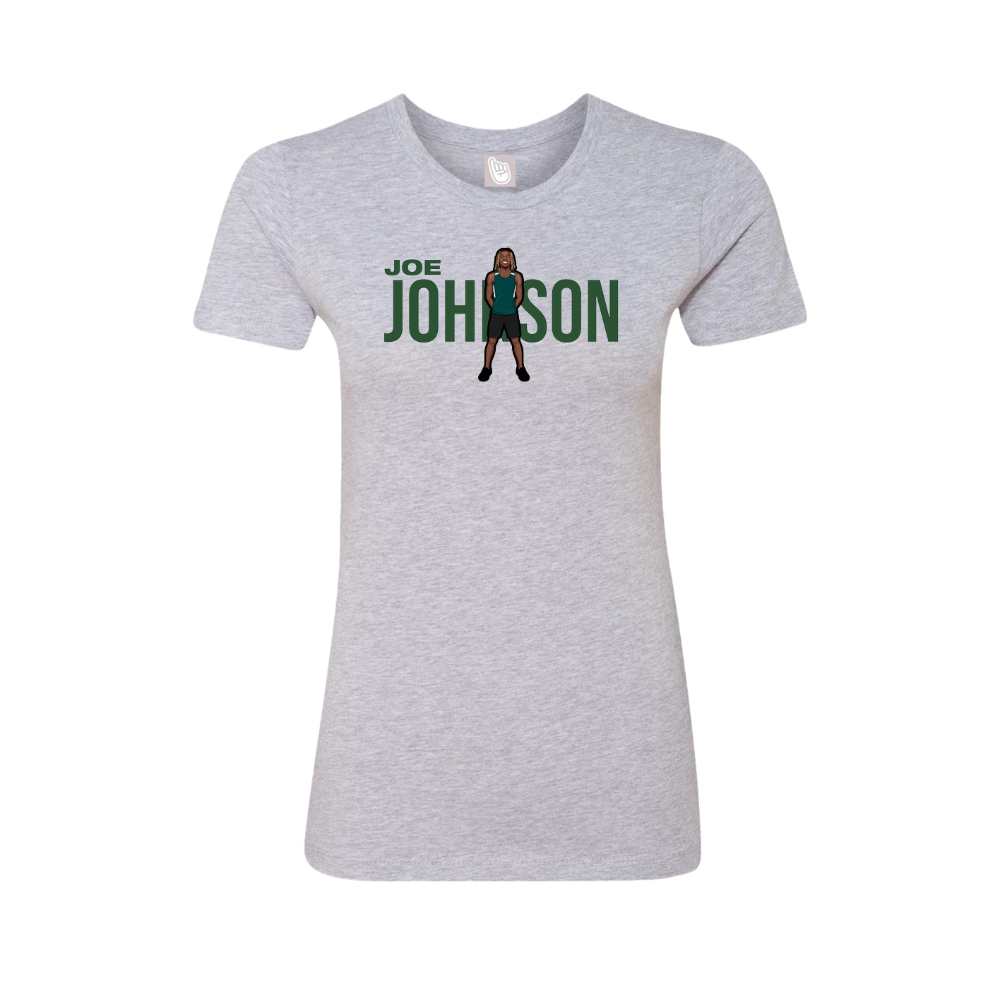 Fitted Women's Tee — Player Name in Grey