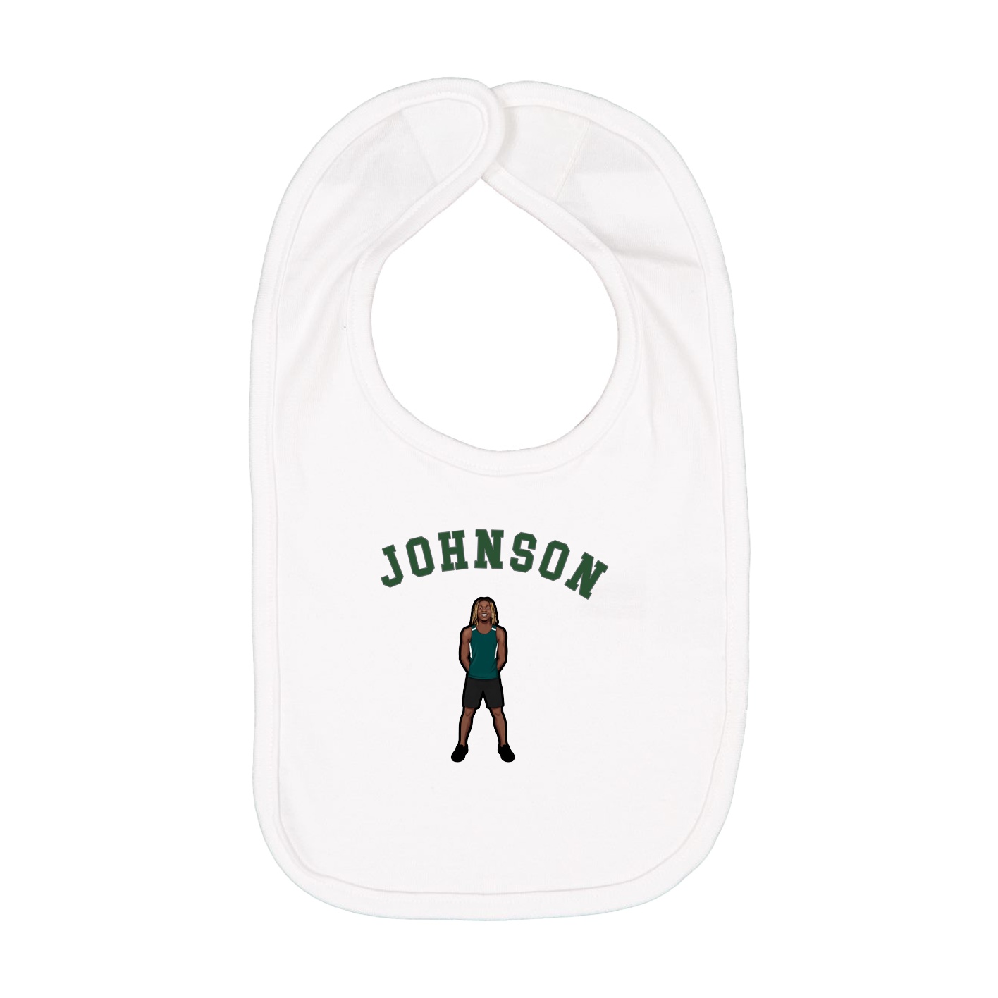 Infant Bib — Shirsey Arch in White