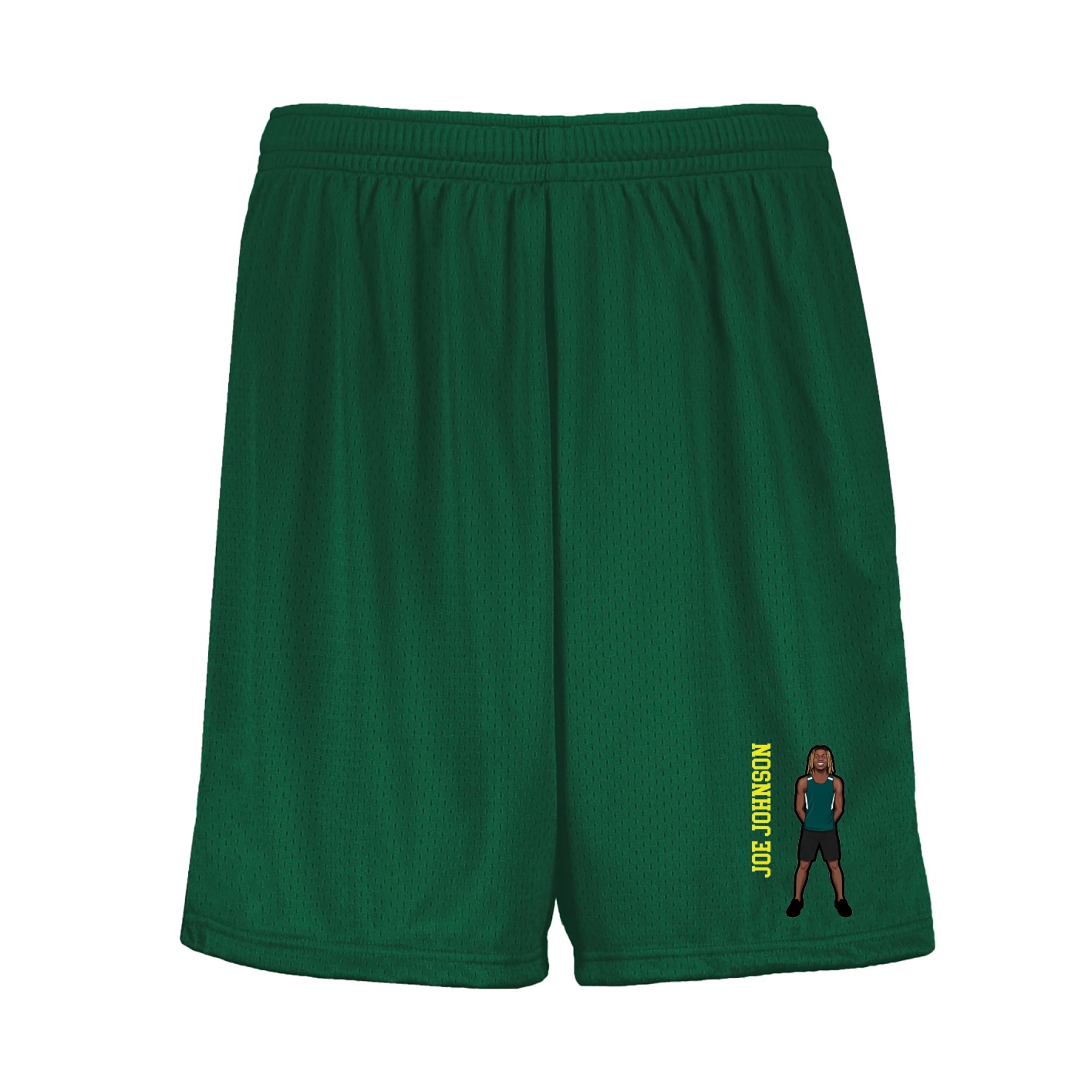 Shorts — Name Vertical in Green