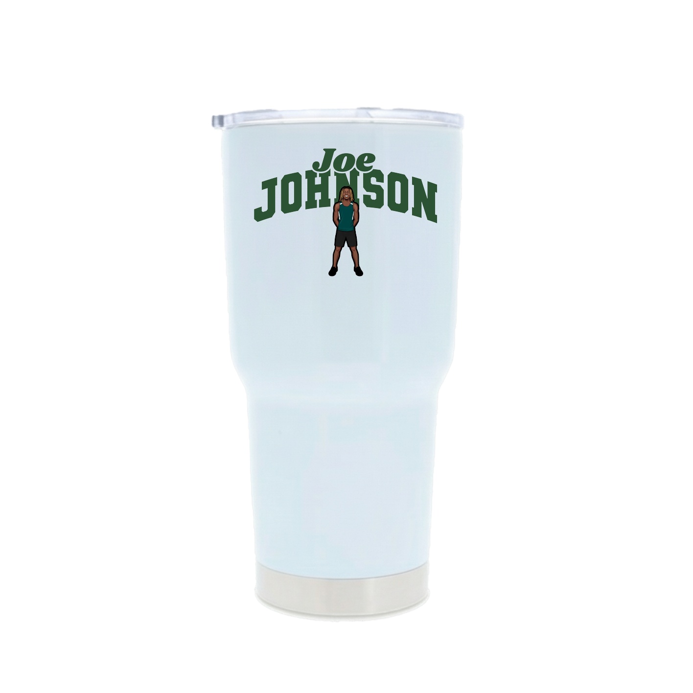 30oz Stainless Steel Tumbler — Signature Arch in White